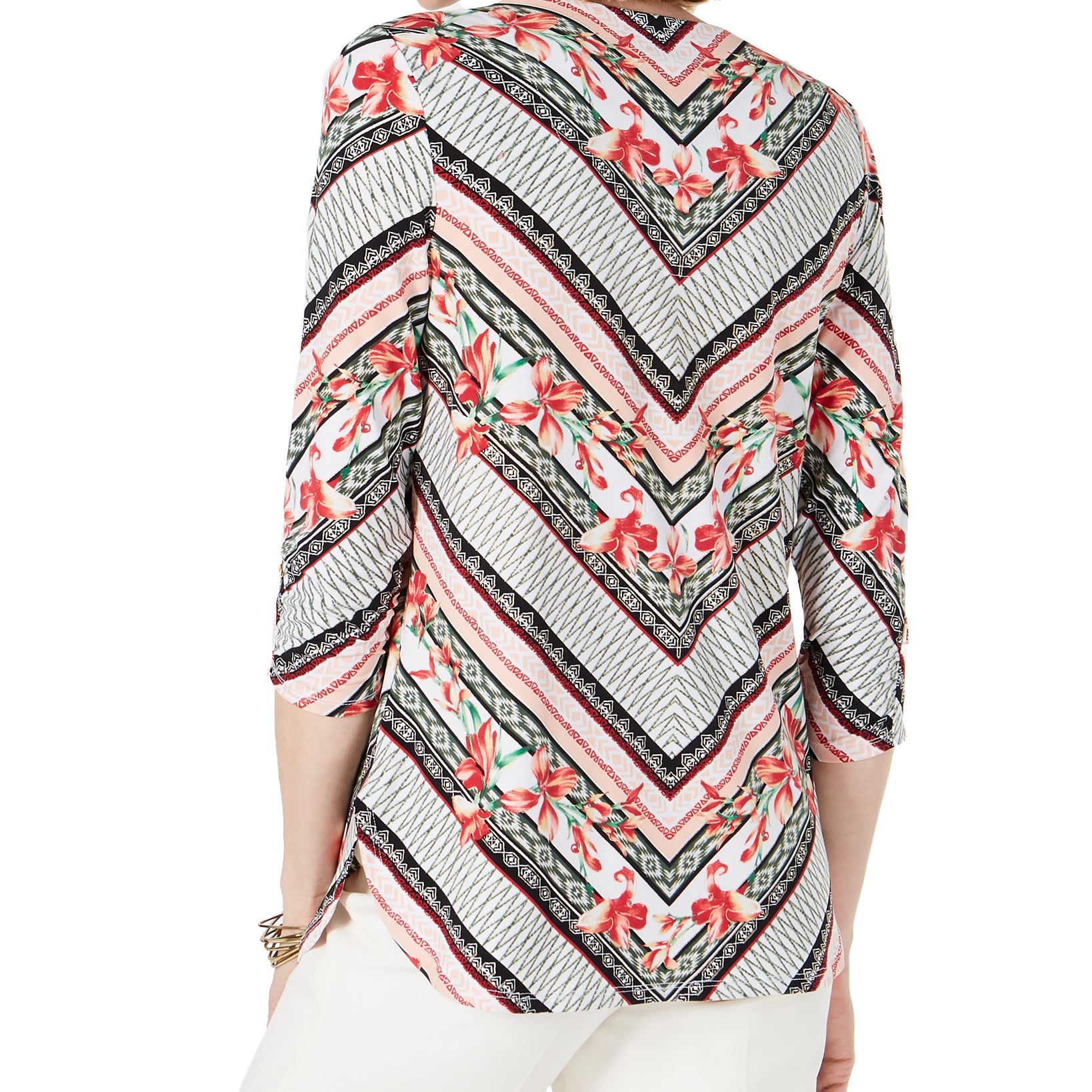 JM Collection Women Zip Neck Tunic