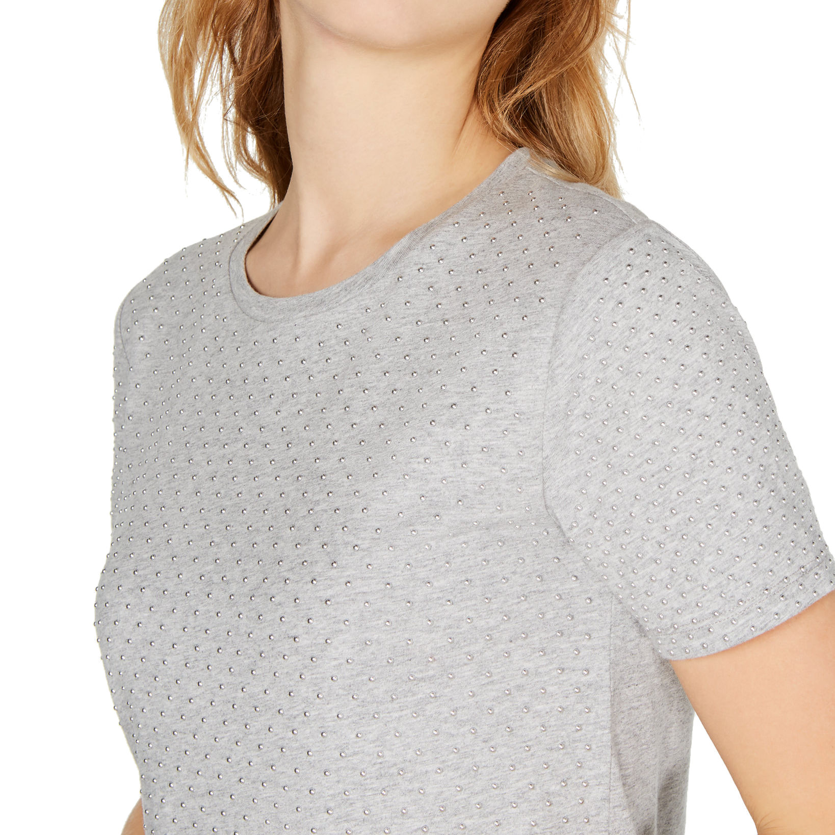 MICHAEL Michael Kors Women Mini Studded Cotton T Shirt Dress