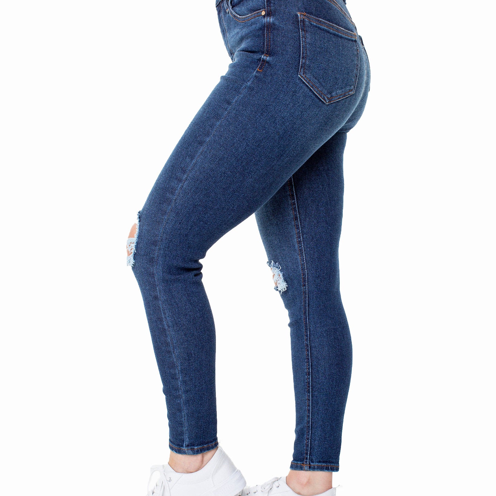 Celebrity Pink Women Ripped Ankle Skinny Jeans