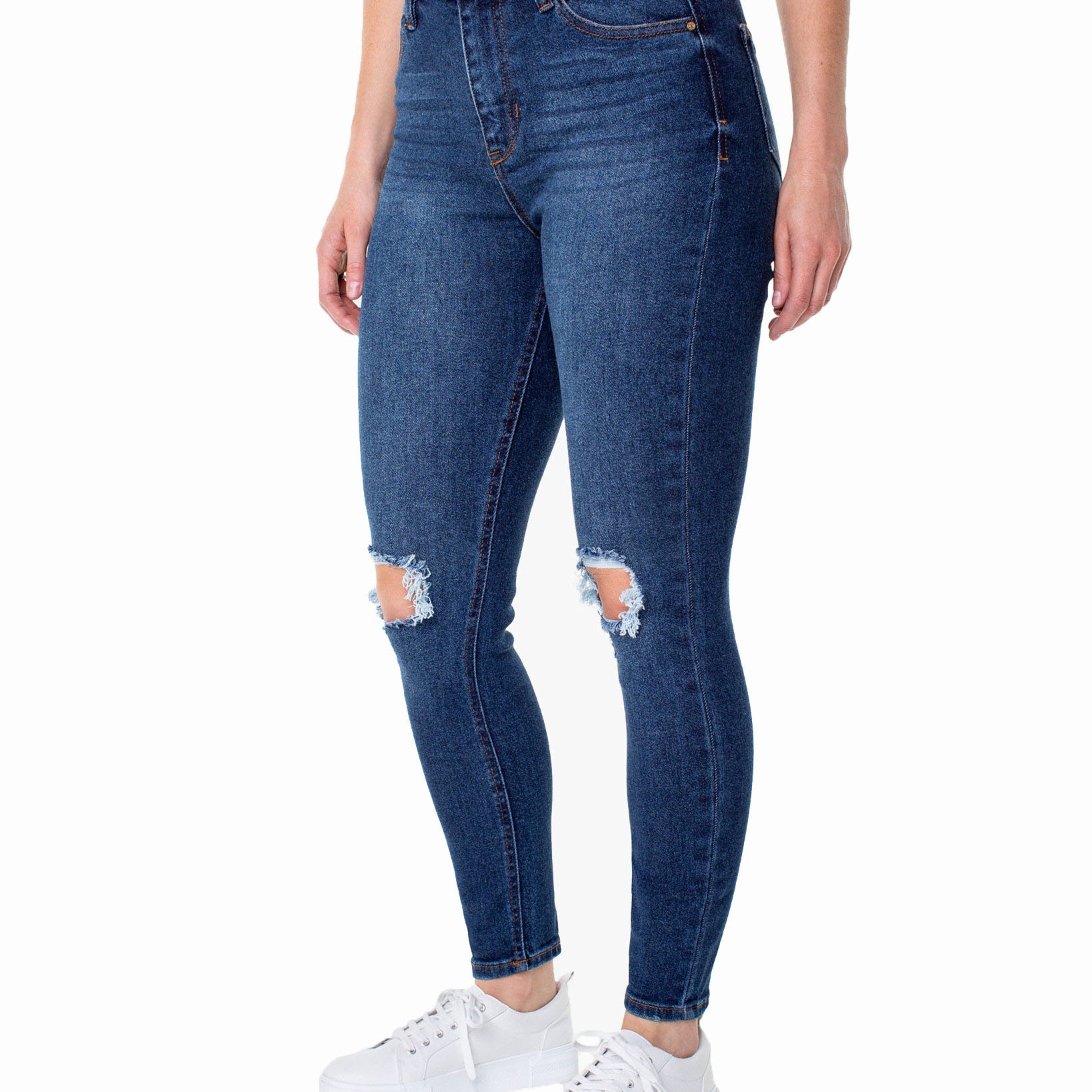 Celebrity Pink Women Ripped Ankle Skinny Jeans