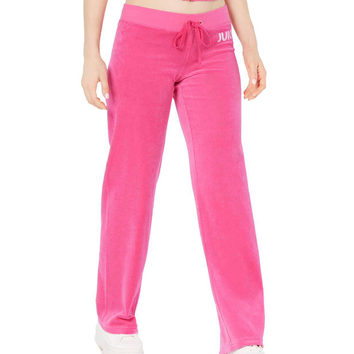 Juicy Couture Women Tie Waist Ankle Pants Marvista Pink