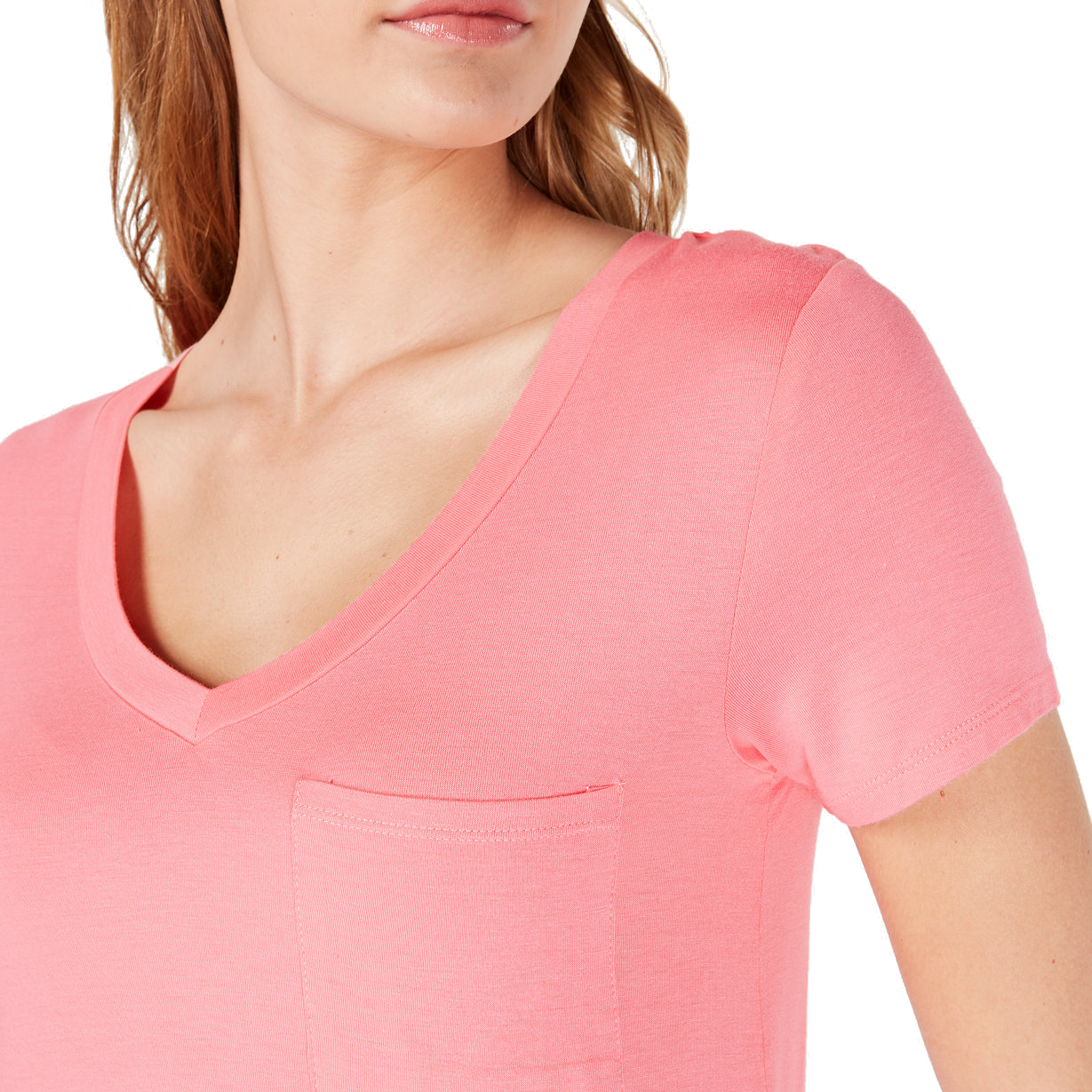 Self Esteem Women V Neck Pocket Tee