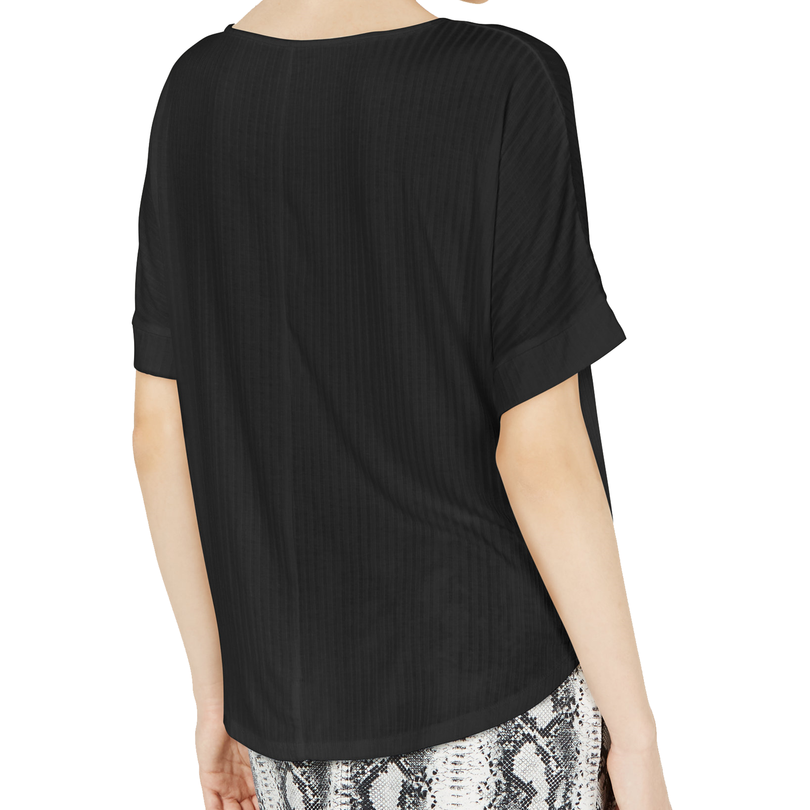 Hooked Up by IOT Women Tie Front Dolman Sleeved Top