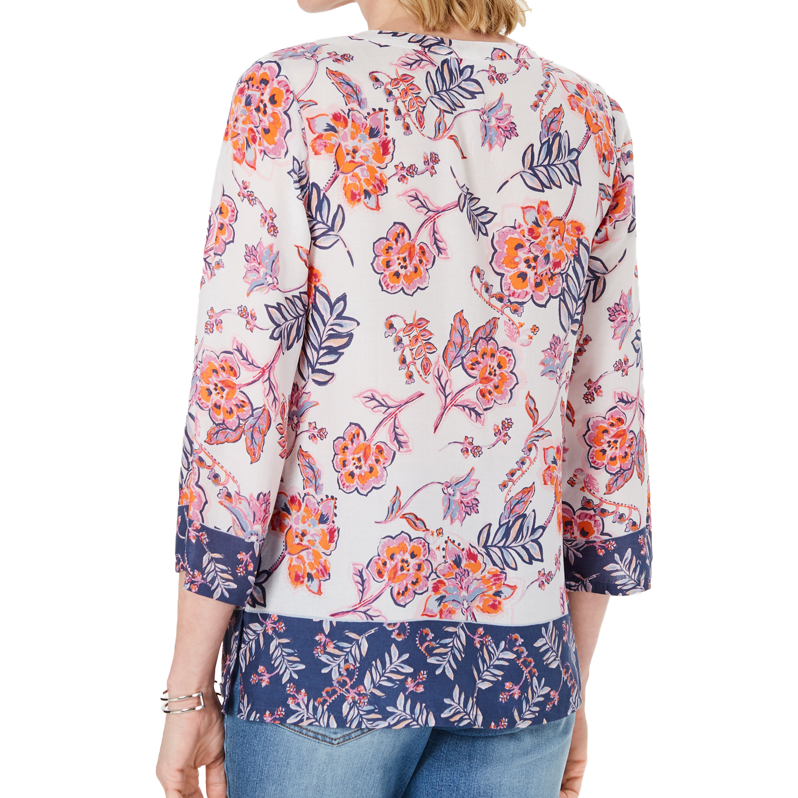 Charter Club Women Floral Print Tunic