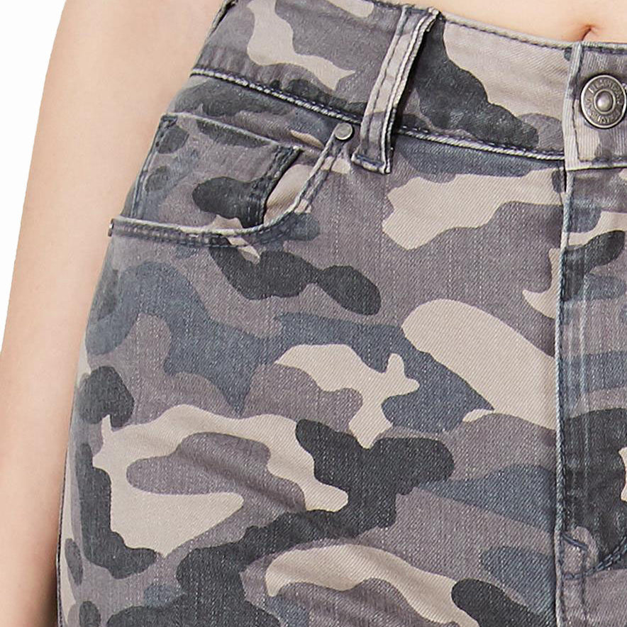 Rewash Women Camo Cropped Skinny Jeans