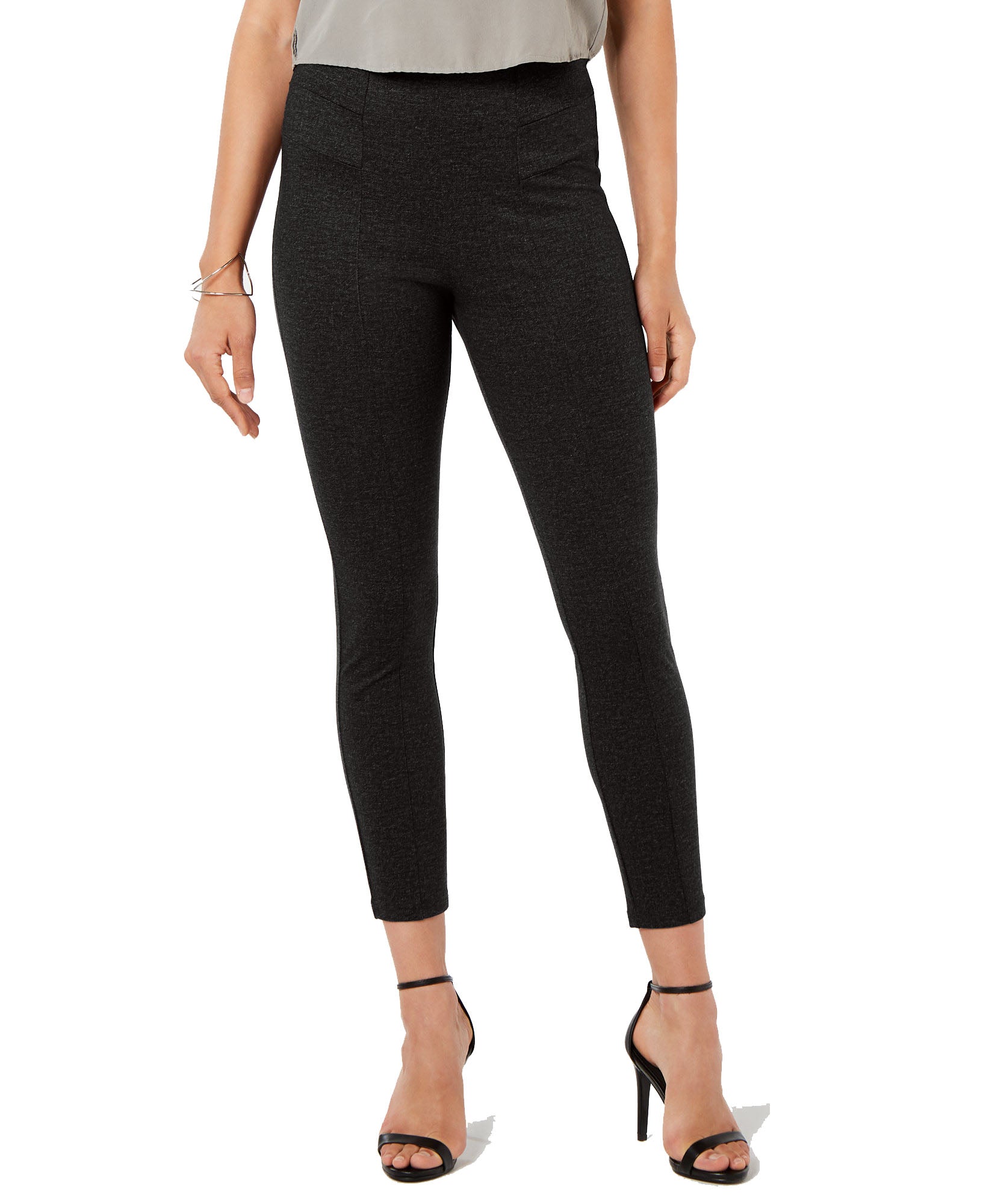 Hue Women Tweed High Waist Knit Leggings Black