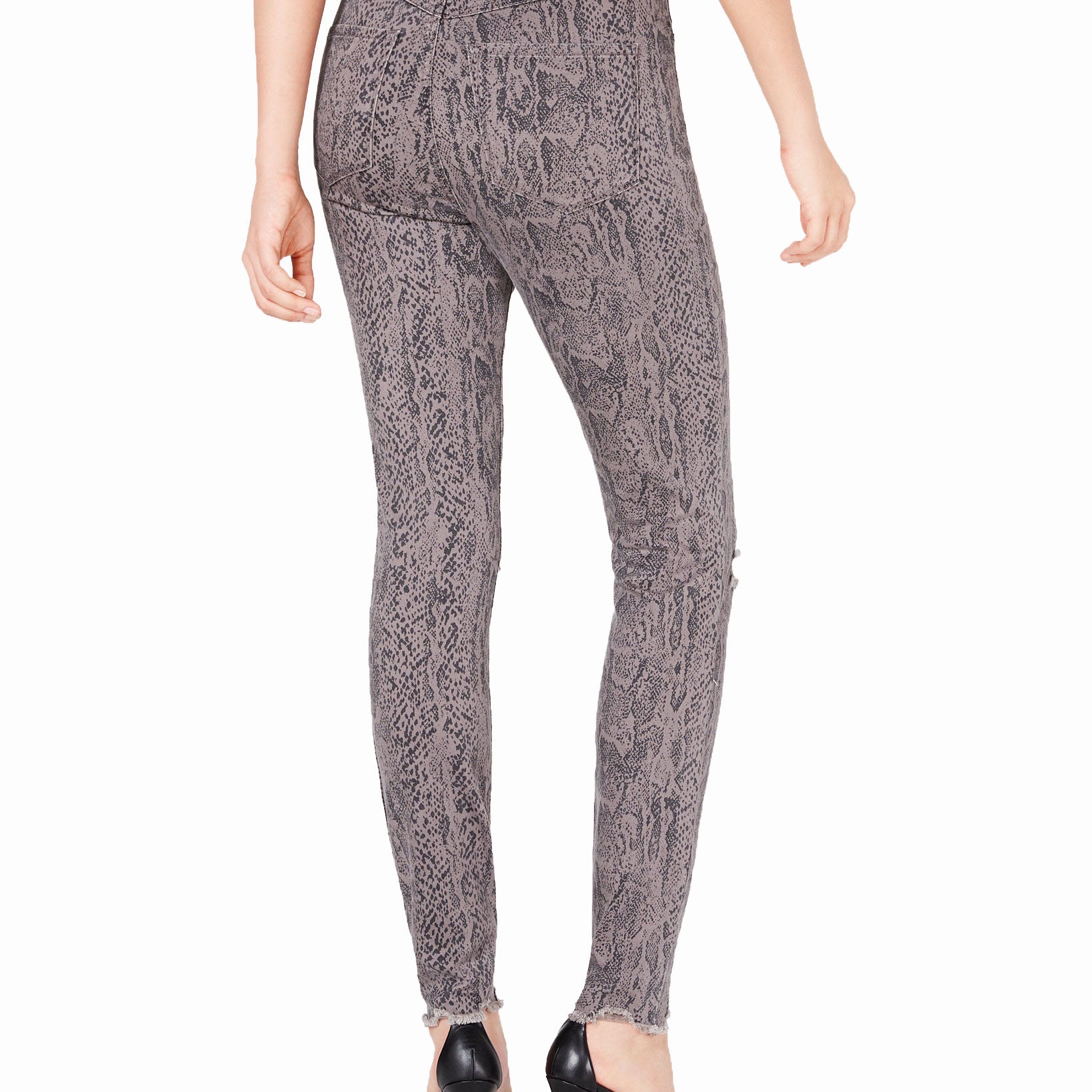 Rewash Women Stevie Ripped Printed Skinny Jeans