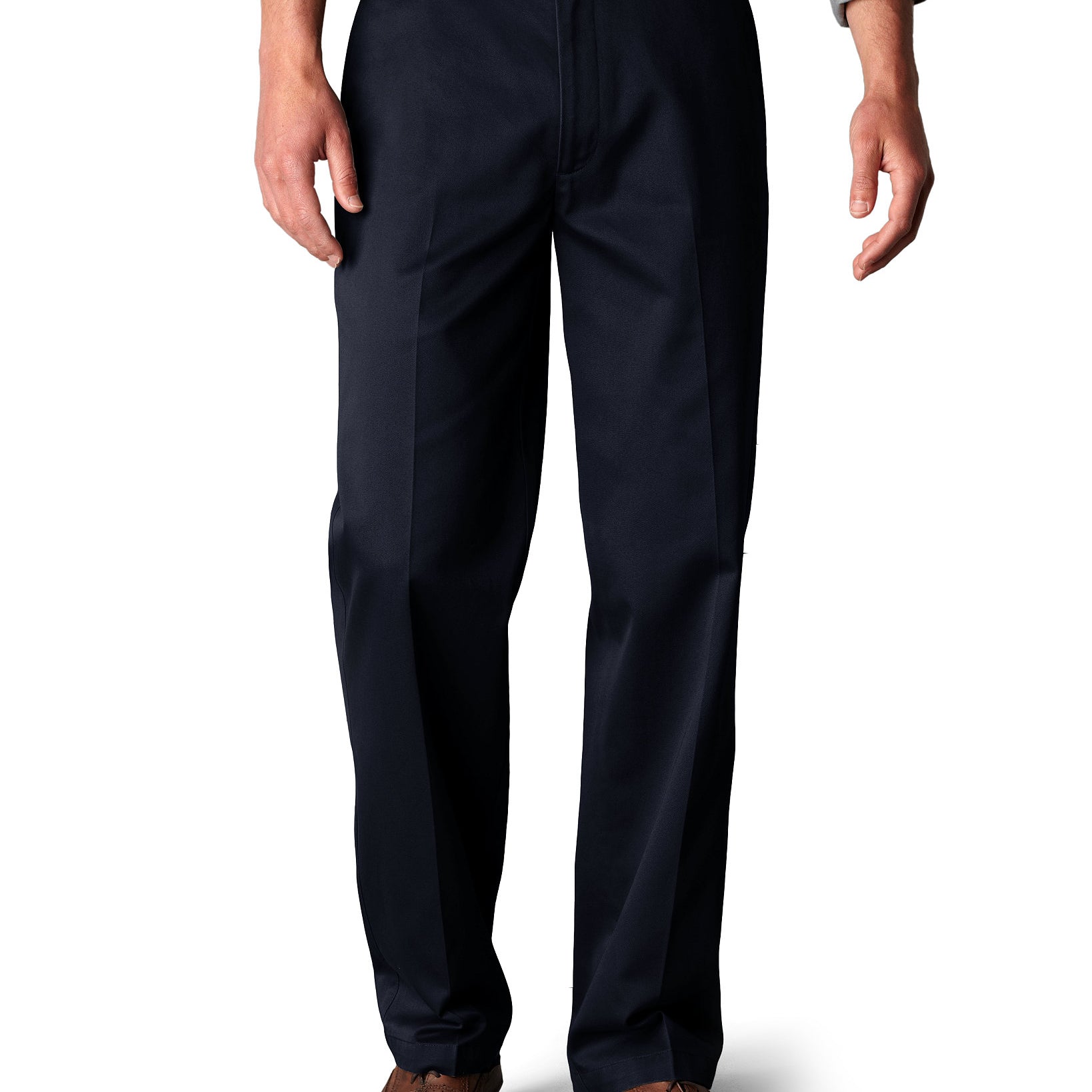 Dockers Men Signature Lux Cotton Straight Fit Stretch Khaki Pants Navy
