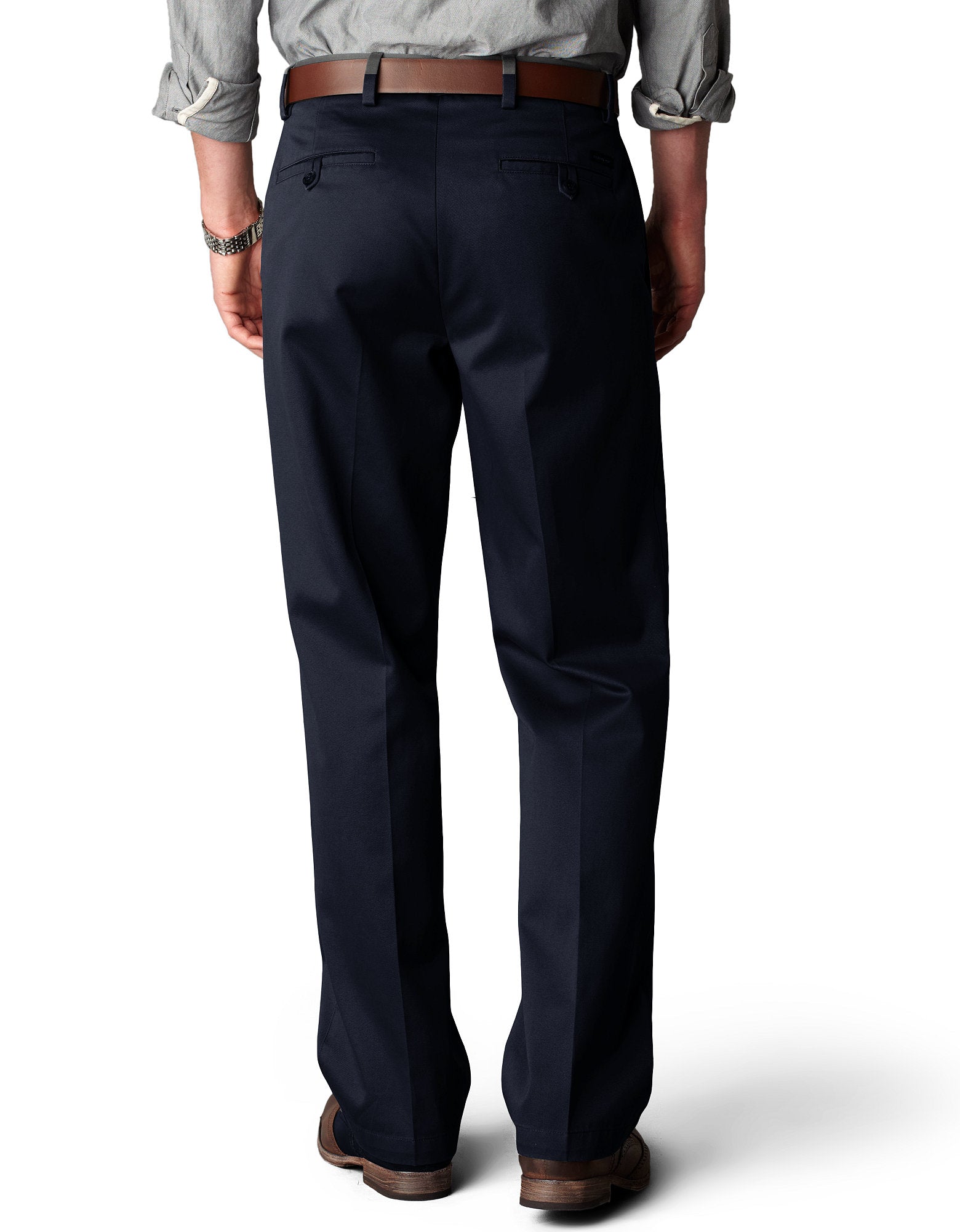 Dockers Men Signature Lux Cotton Straight Fit Stretch Khaki Pants