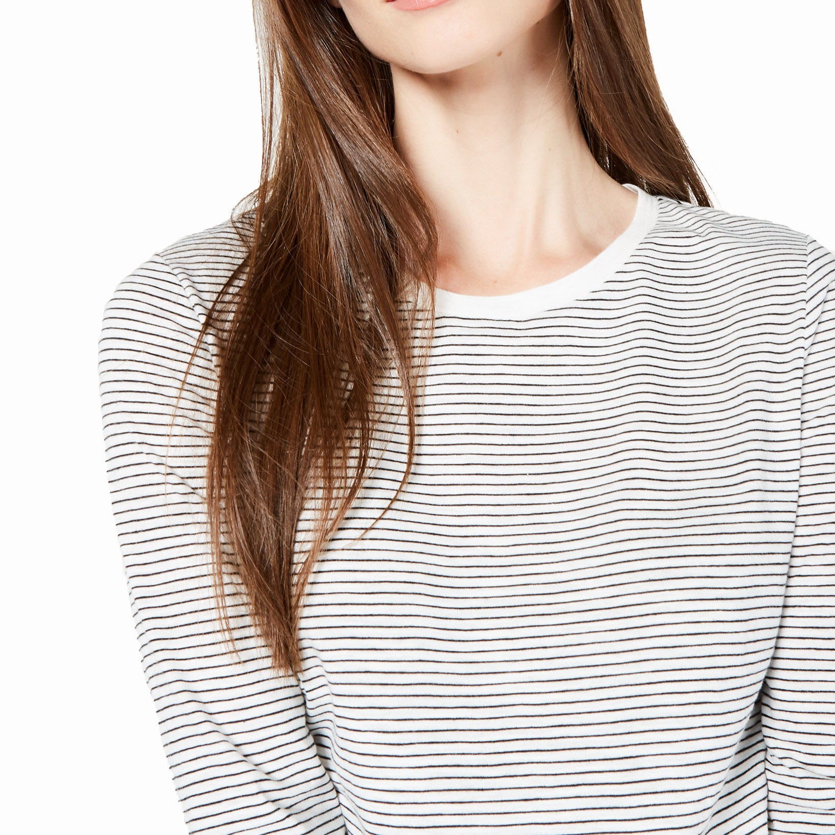 Maison Jules Women Striped 3 4 Sleeve Shirt