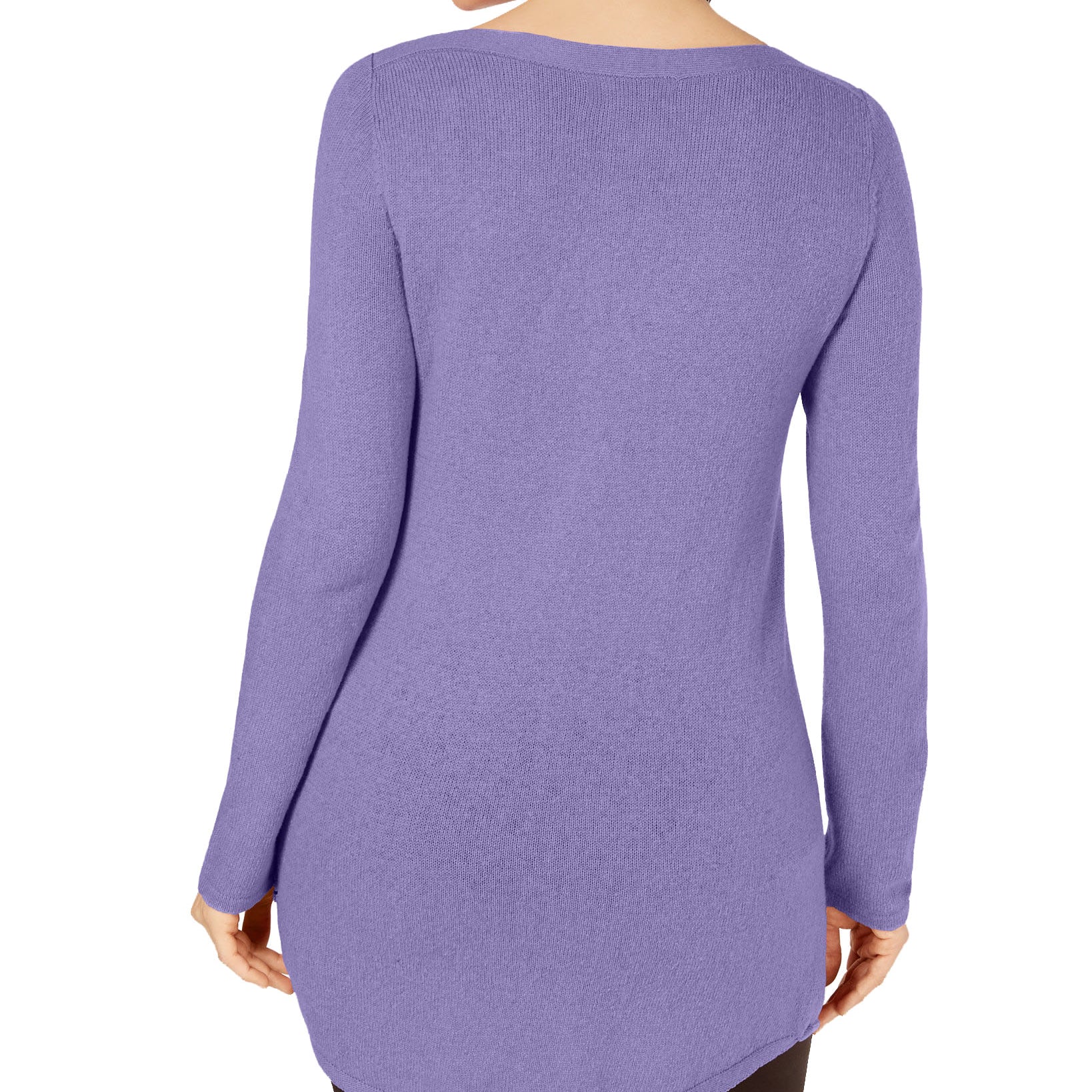 Karen Scott Women Solid Curved Hem Tunic