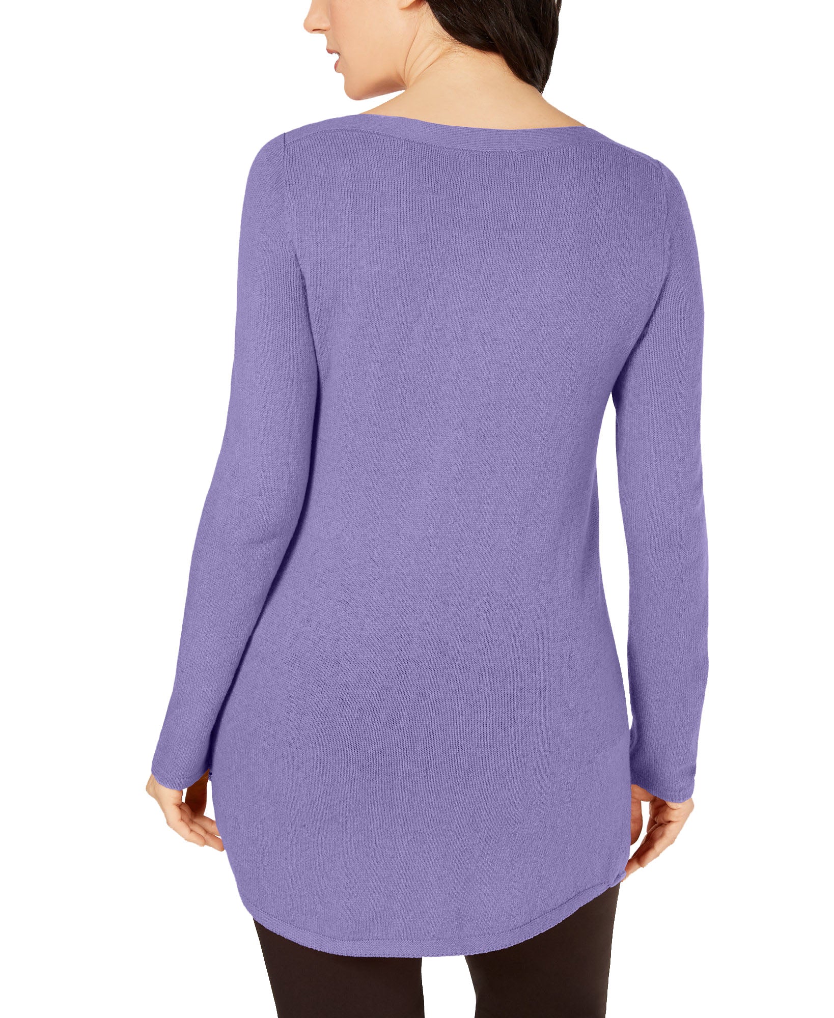 Karen Scott Women Solid Curved Hem Tunic