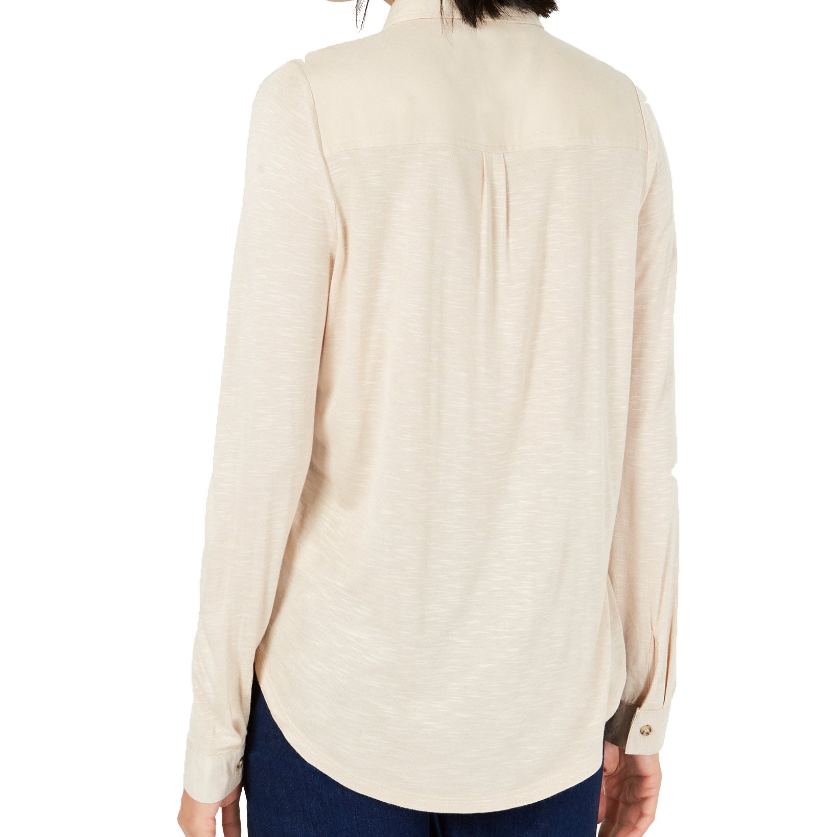 Ultra Flirt Women Mixed Media Utility Shirt