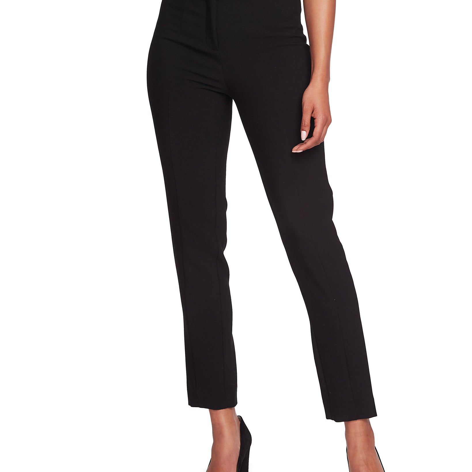 1.STATE Women Seamed Flat Front Ankle Pants