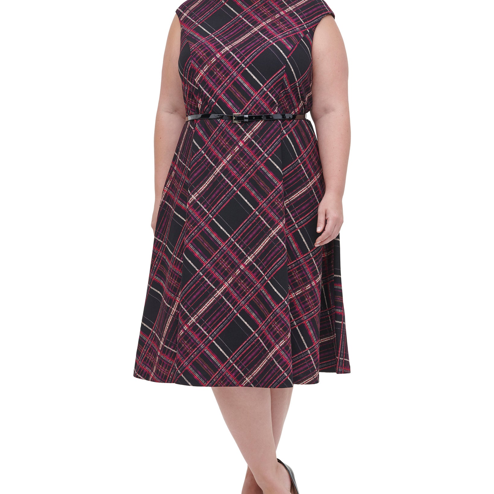 Tommy Hilfiger Women Plus Piper Plaid Fit & Flare Dress