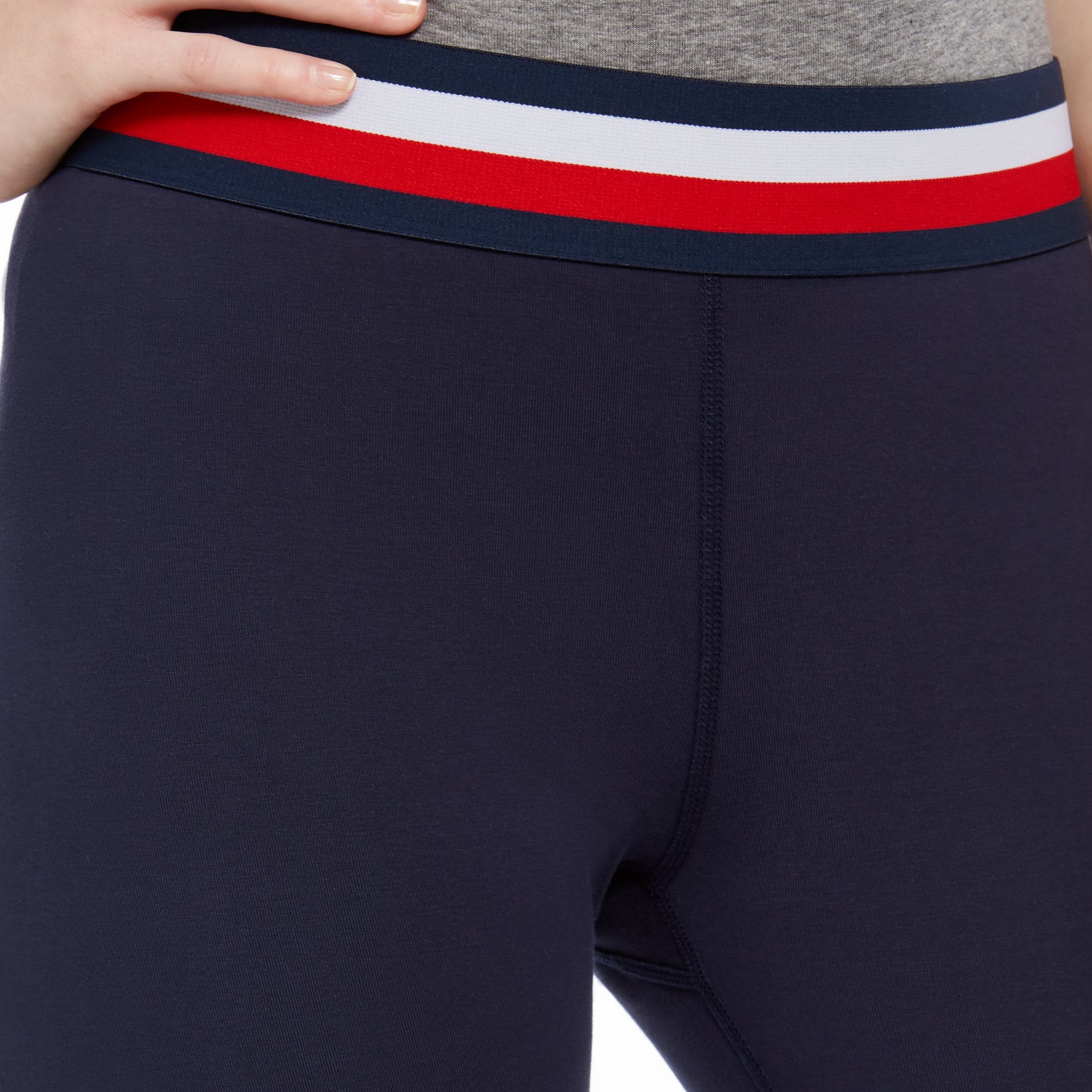 Tommy Hilfiger Sport Women Striped Waist 7 8 Length Pants