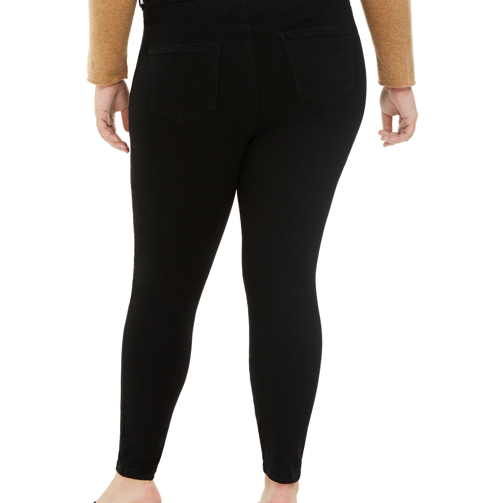 Celebrity Pink Women Plus Trendy Tripple Button Ripped Skinny Jean