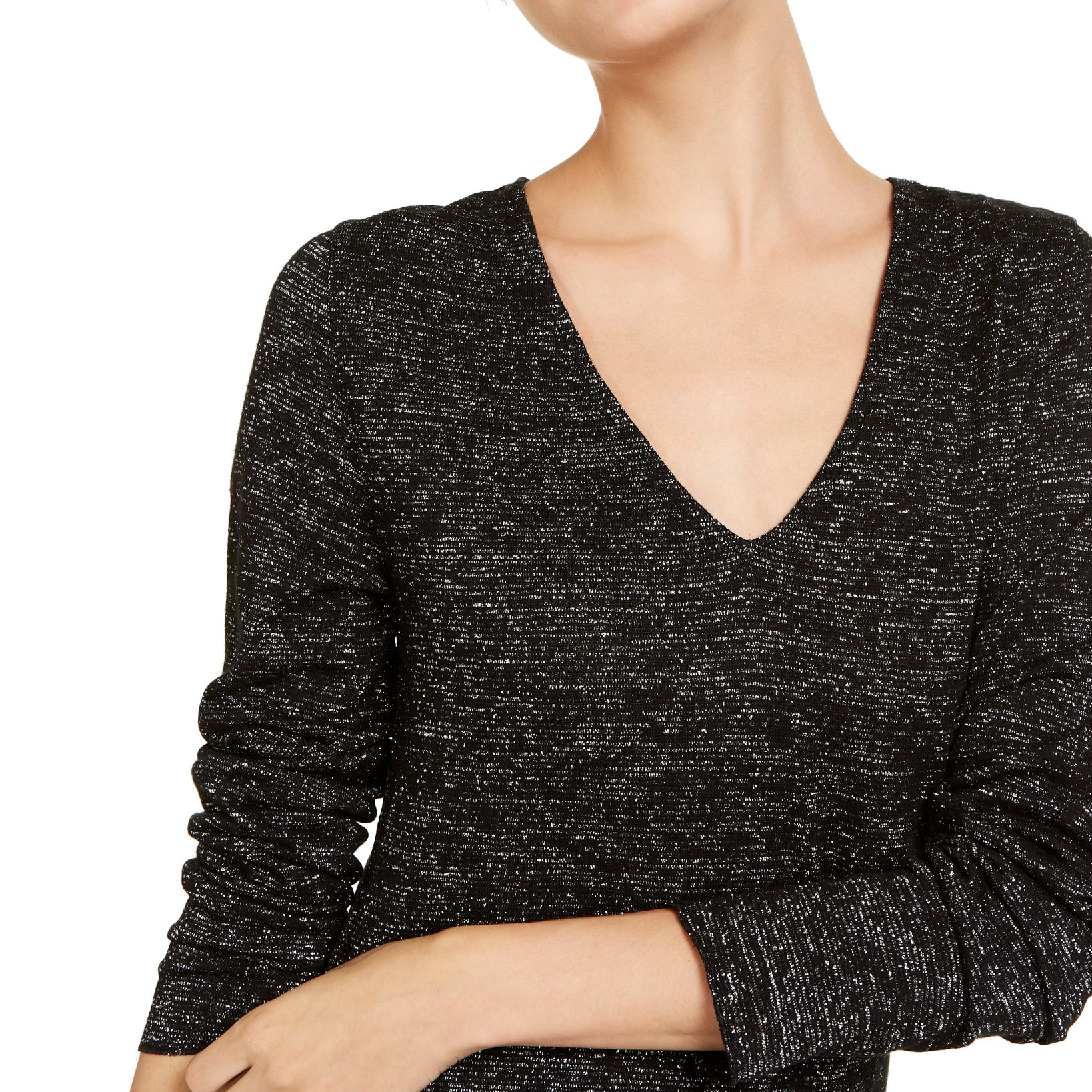 INC International Concepts Women Shiny Knit Top