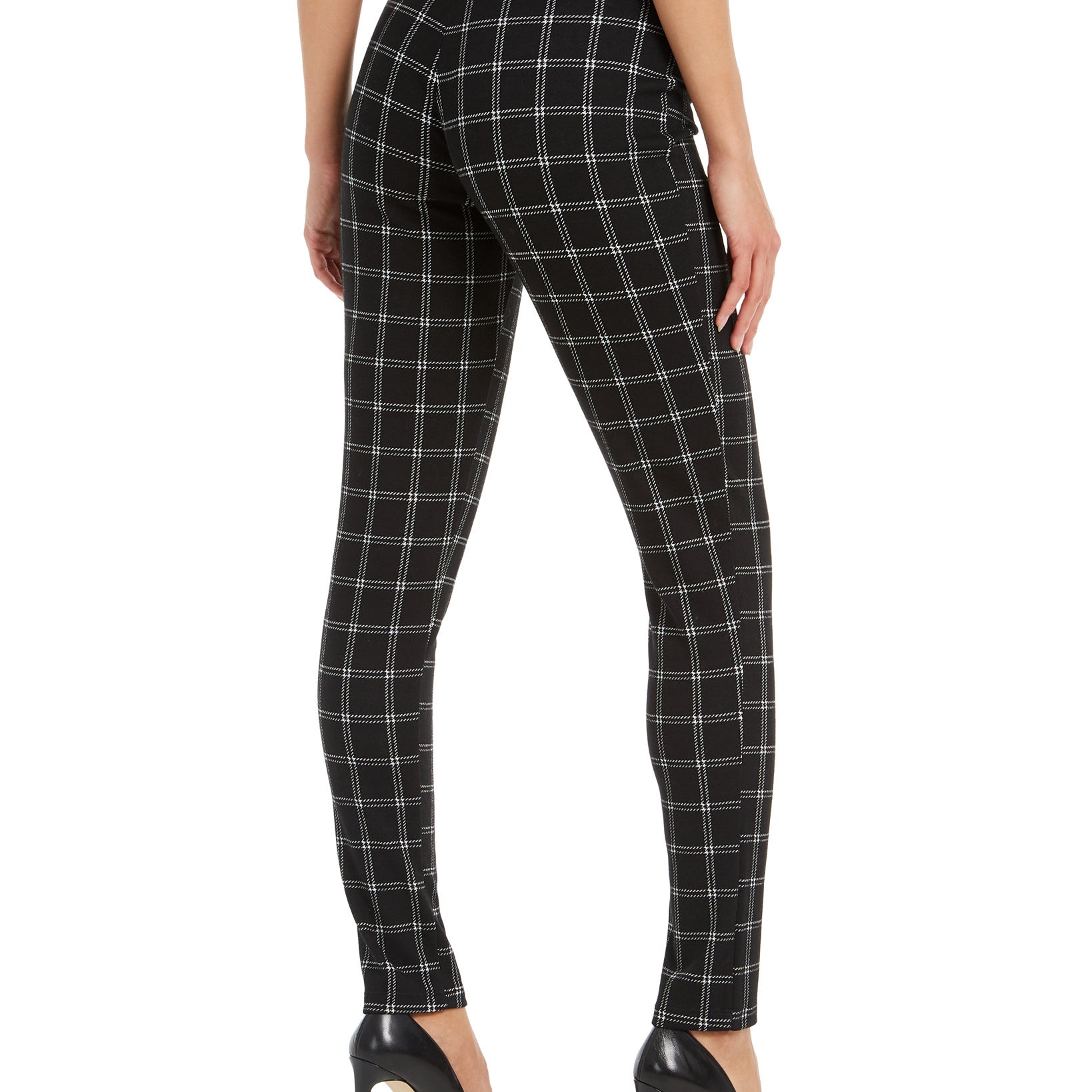 INC International Concepts Women Windowpane Plaid Leggings