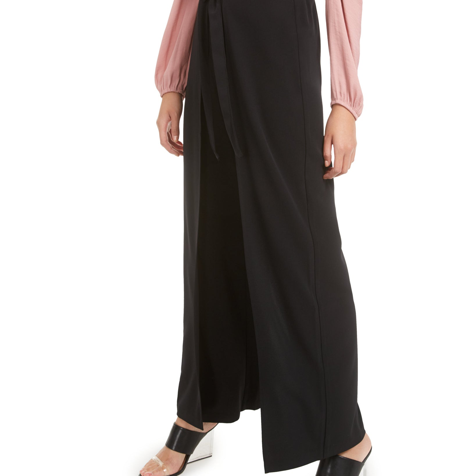Bar III Women Wide Leg Tie Front Pants