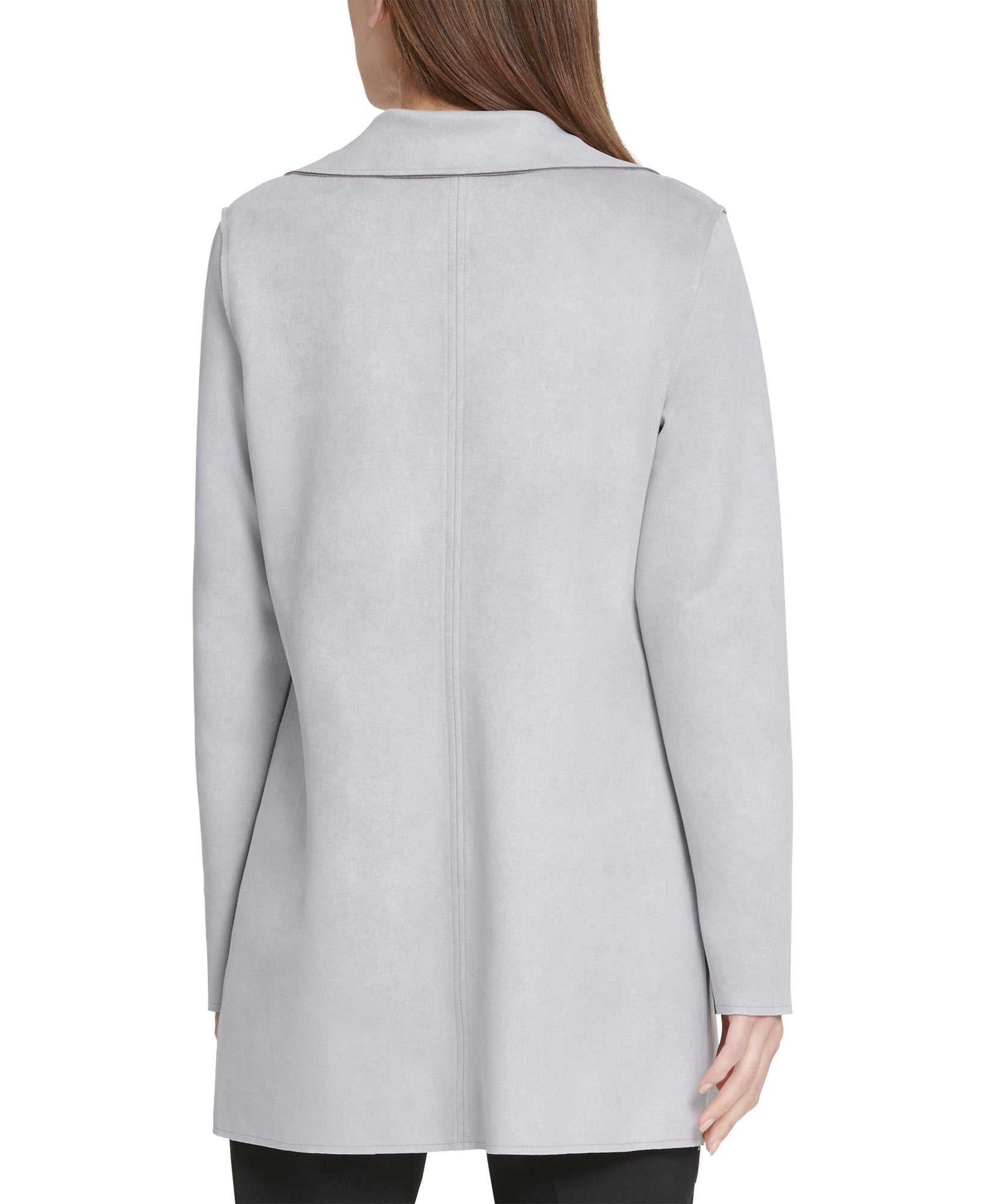 DKNY Women Faux Suede Topper Jacket