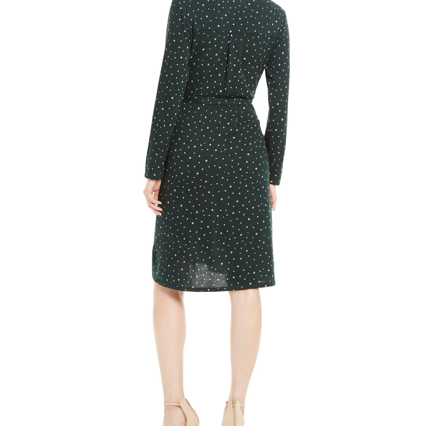 Monteau Women Petite Dot Wrap Dress