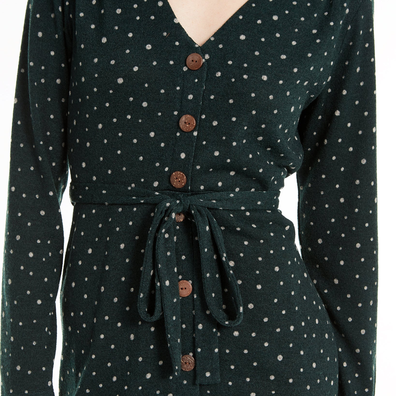 Monteau Women Petite Dot Wrap Dress