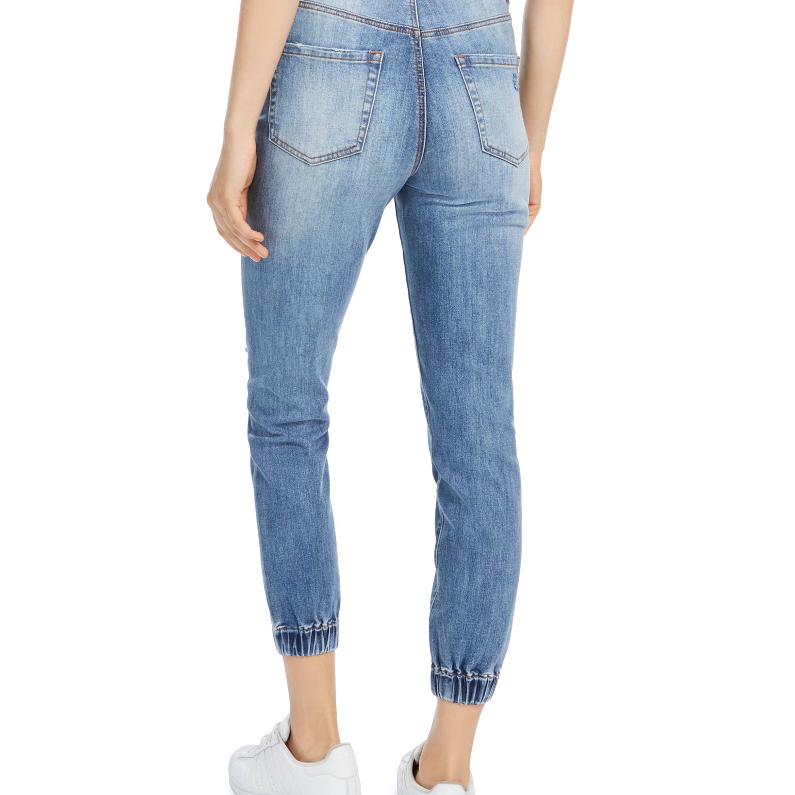 Dollhouse Juniors Ripped Jogger Jeans