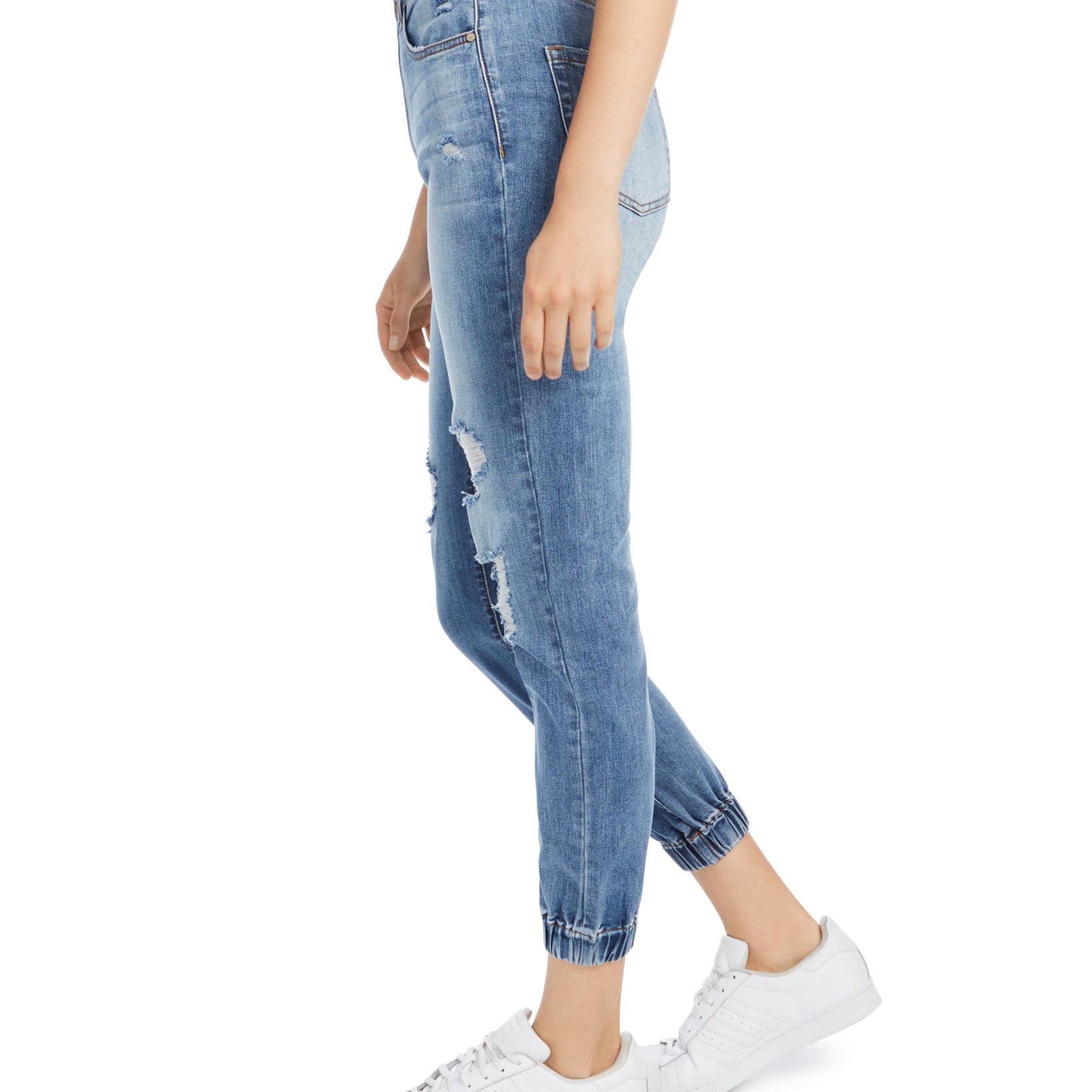Dollhouse Juniors Ripped Jogger Jeans