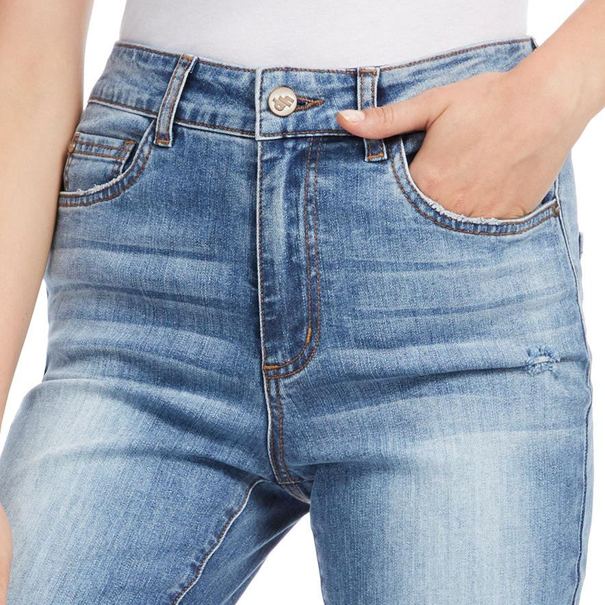 Dollhouse Juniors Ripped Jogger Jeans