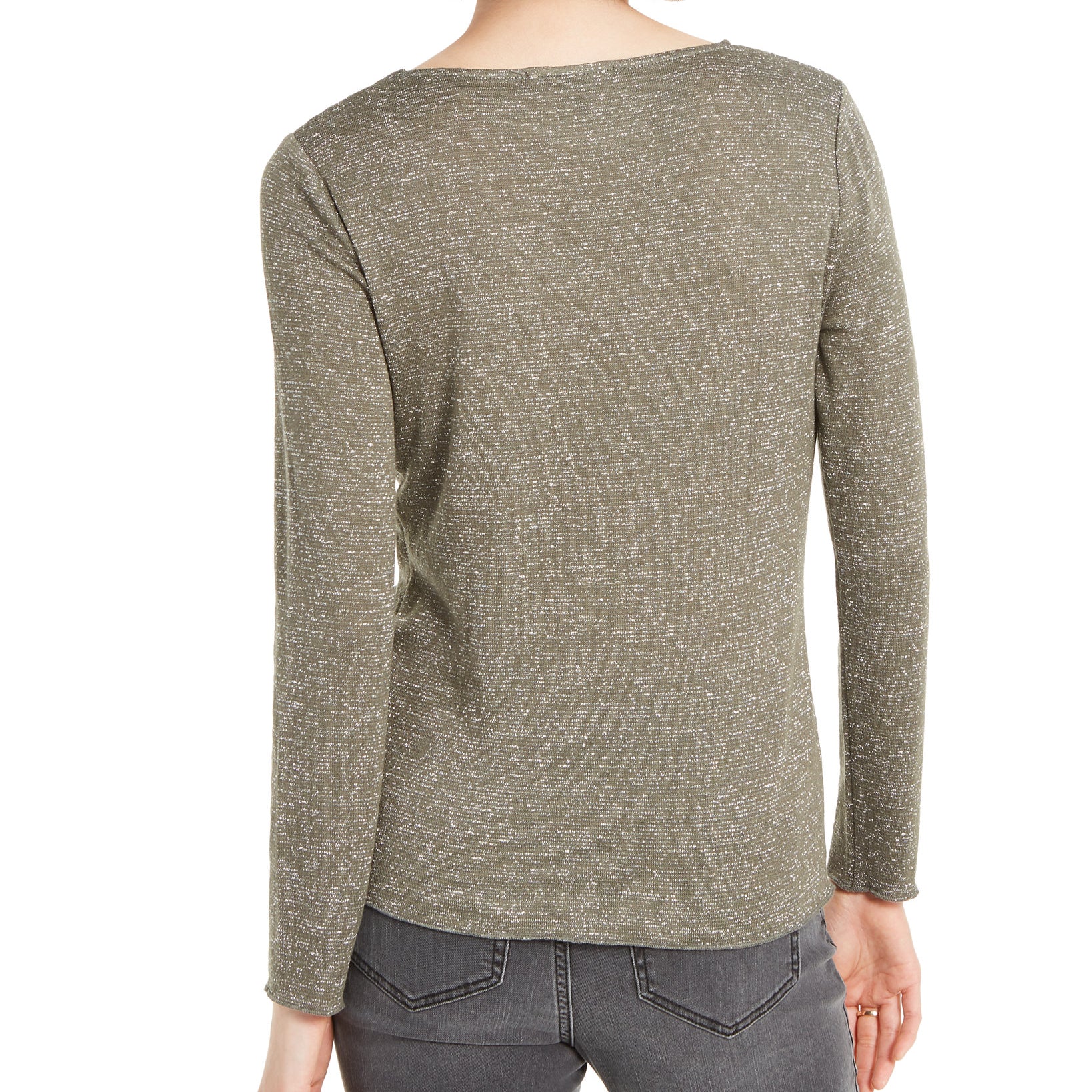 INC International Concepts Women Shiny Knit Top