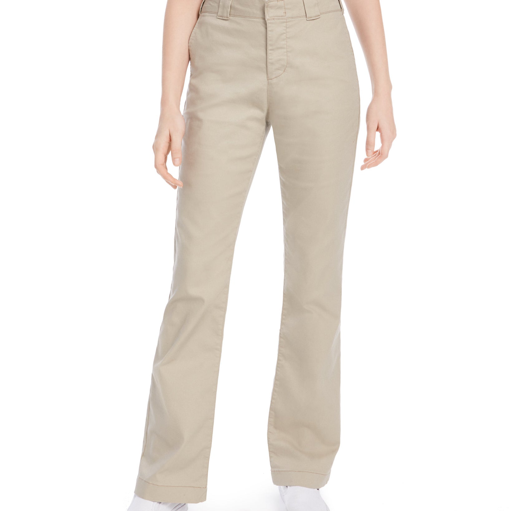 Dickies Women Bootcut Cotton Pants Khaki