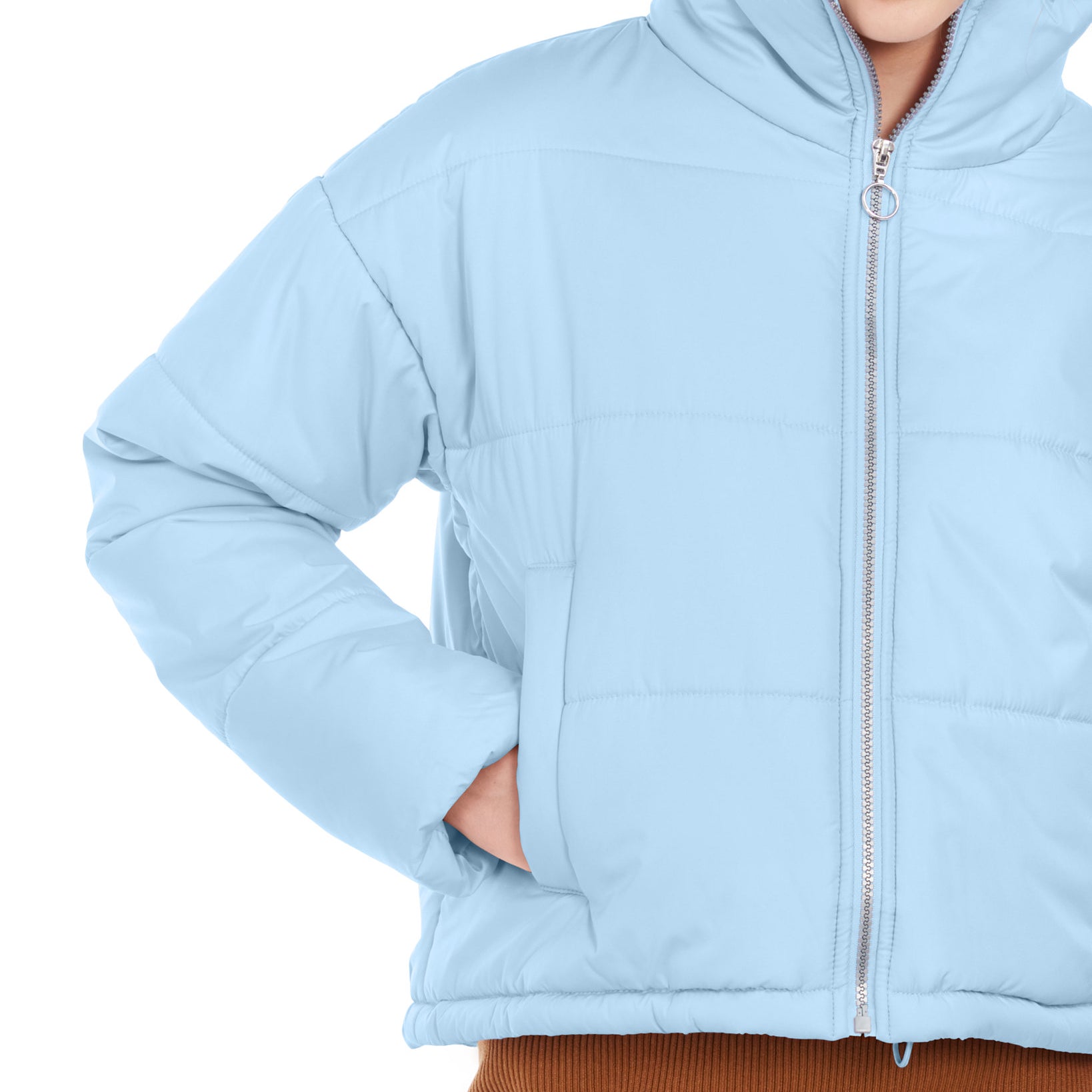 Celebrity Pink Women Cropped Puffer Coat