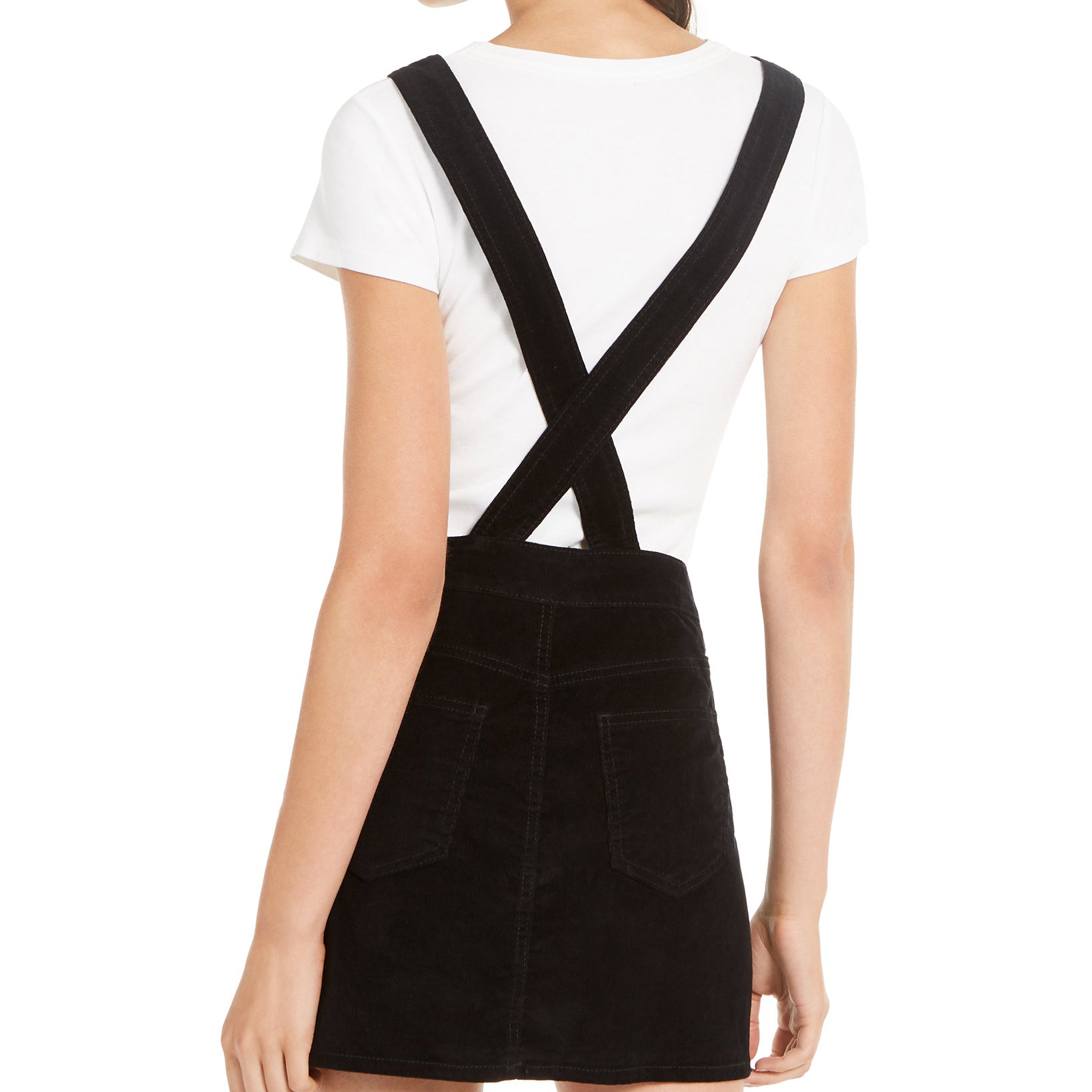 Vanilla Star Women Corduroy Overalls Dress
