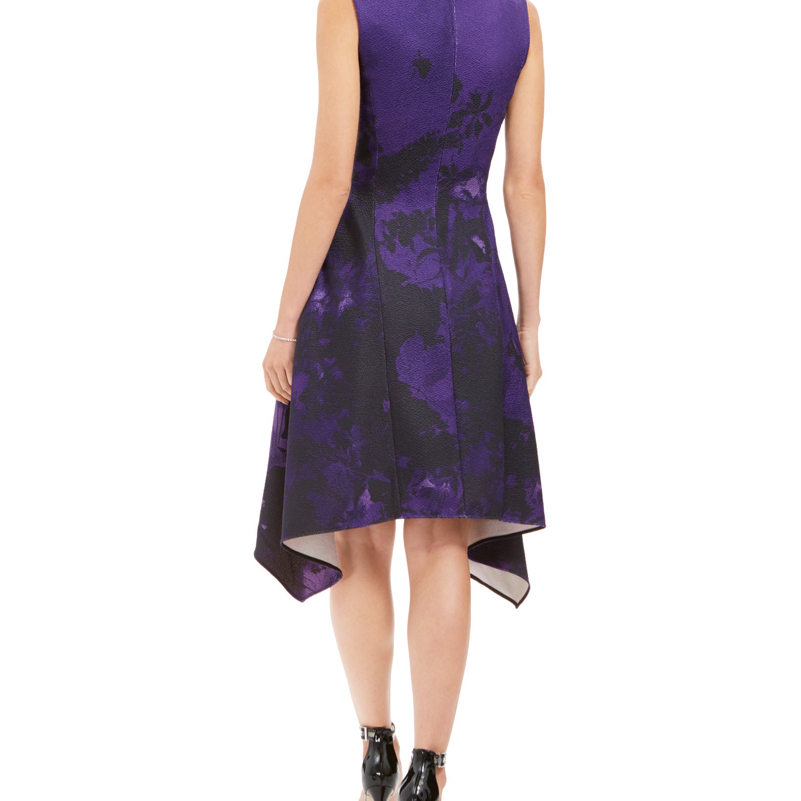 Natori Women Abstract Floral Jacquard A Line Dress