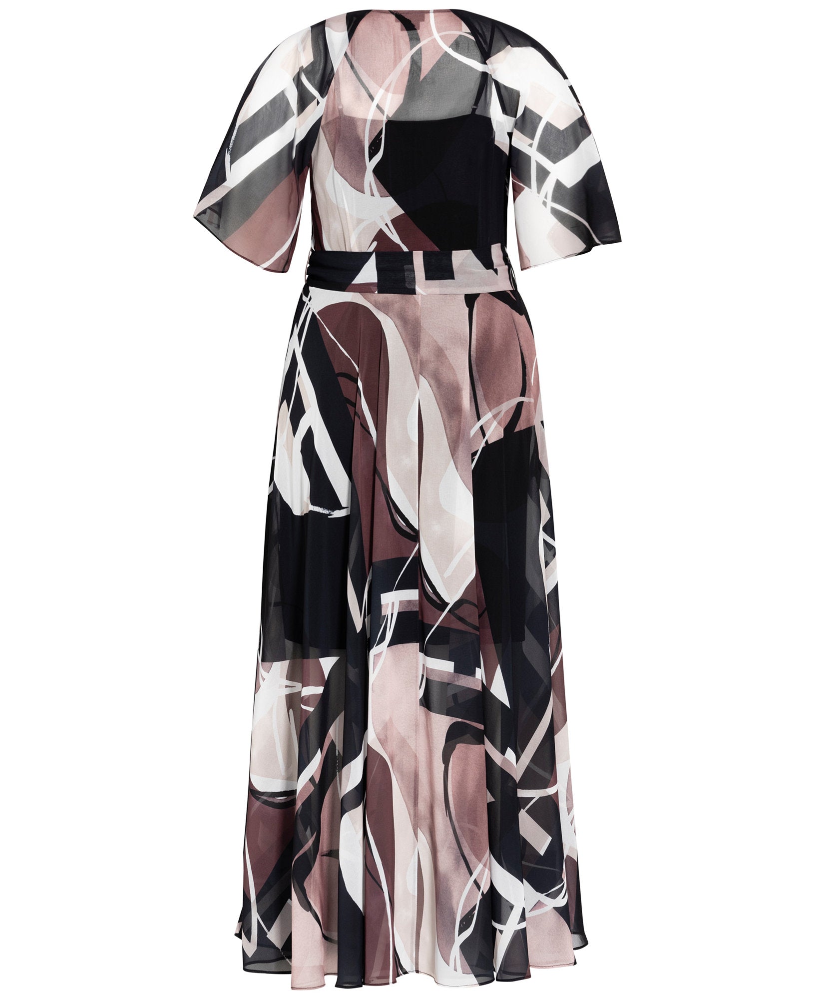 City Chic Women Plus Trendy Sahara Printed Wrap Maxi Dress