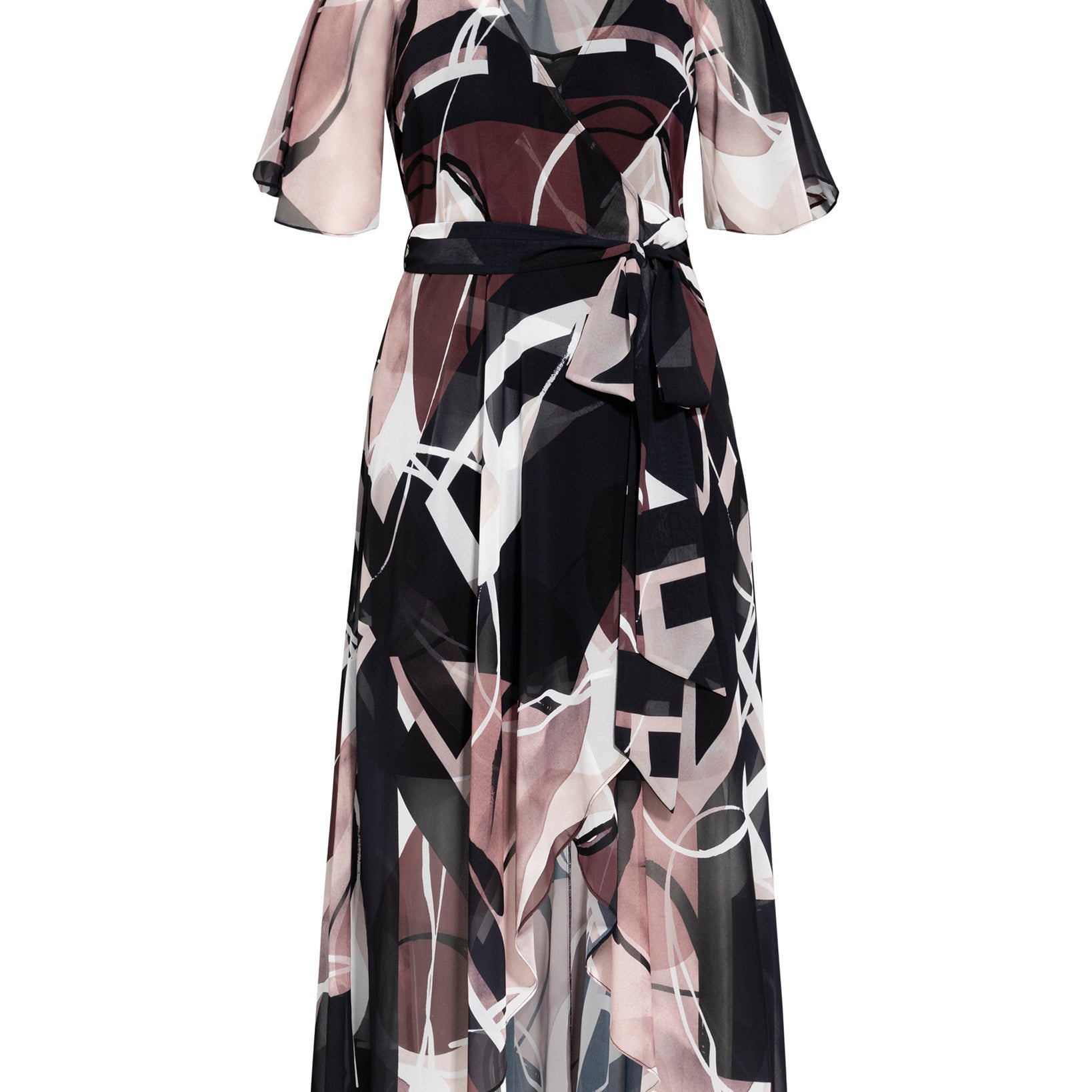 City Chic Women Plus Trendy Sahara Printed Wrap Maxi Dress