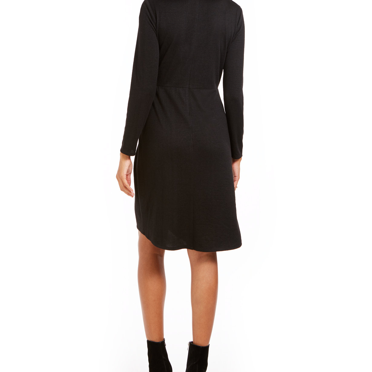 NY Collection Women Petite Long Sleeve Faux Wrap Dress