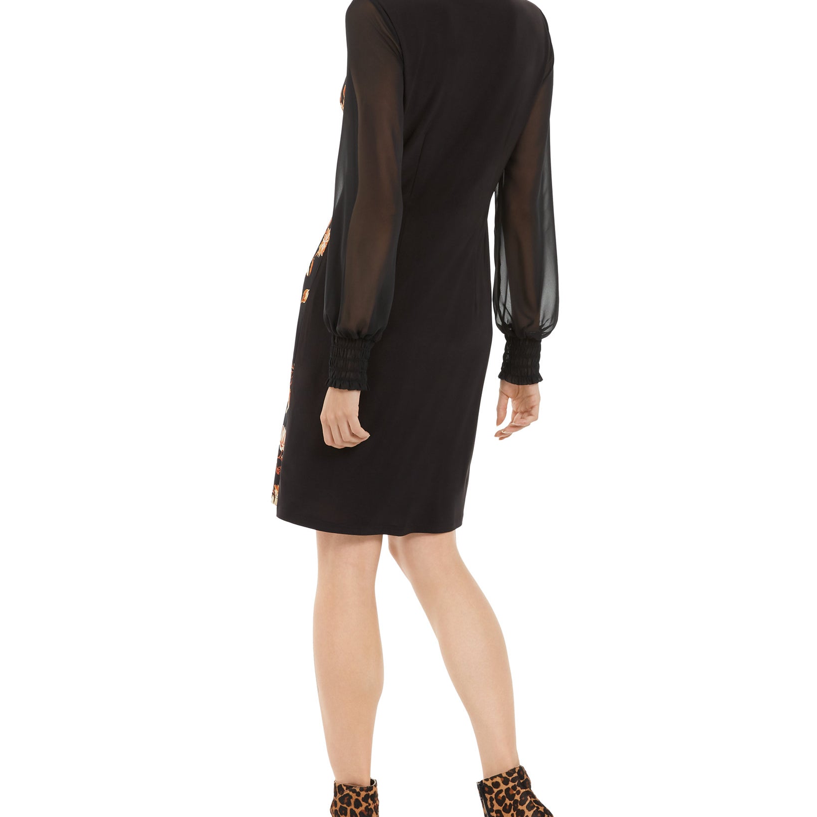 INC International Concepts Women Floral Print Statement Sleeve Dress