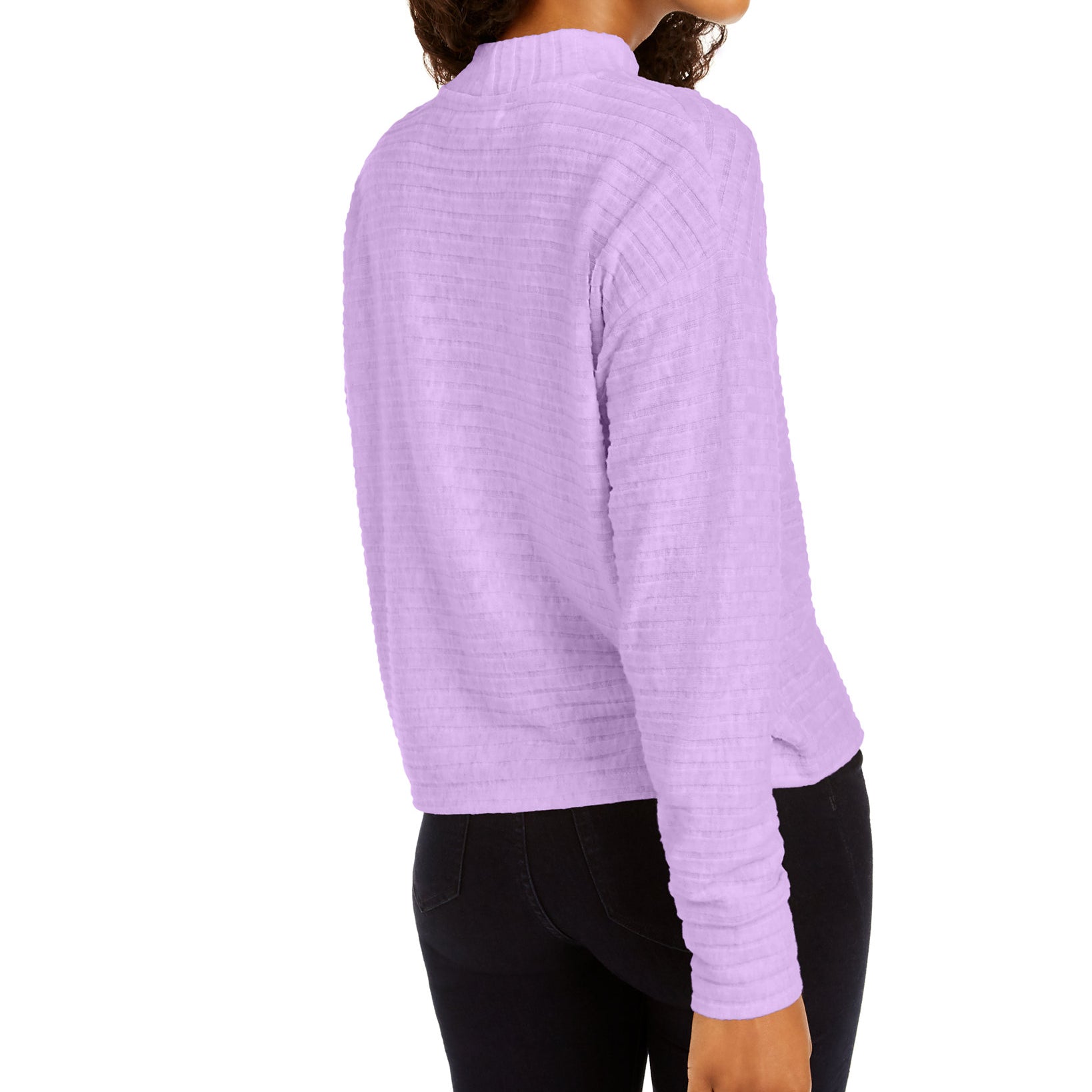 Hippie Rose Women Cozy Mock Neck Ribbed Top
