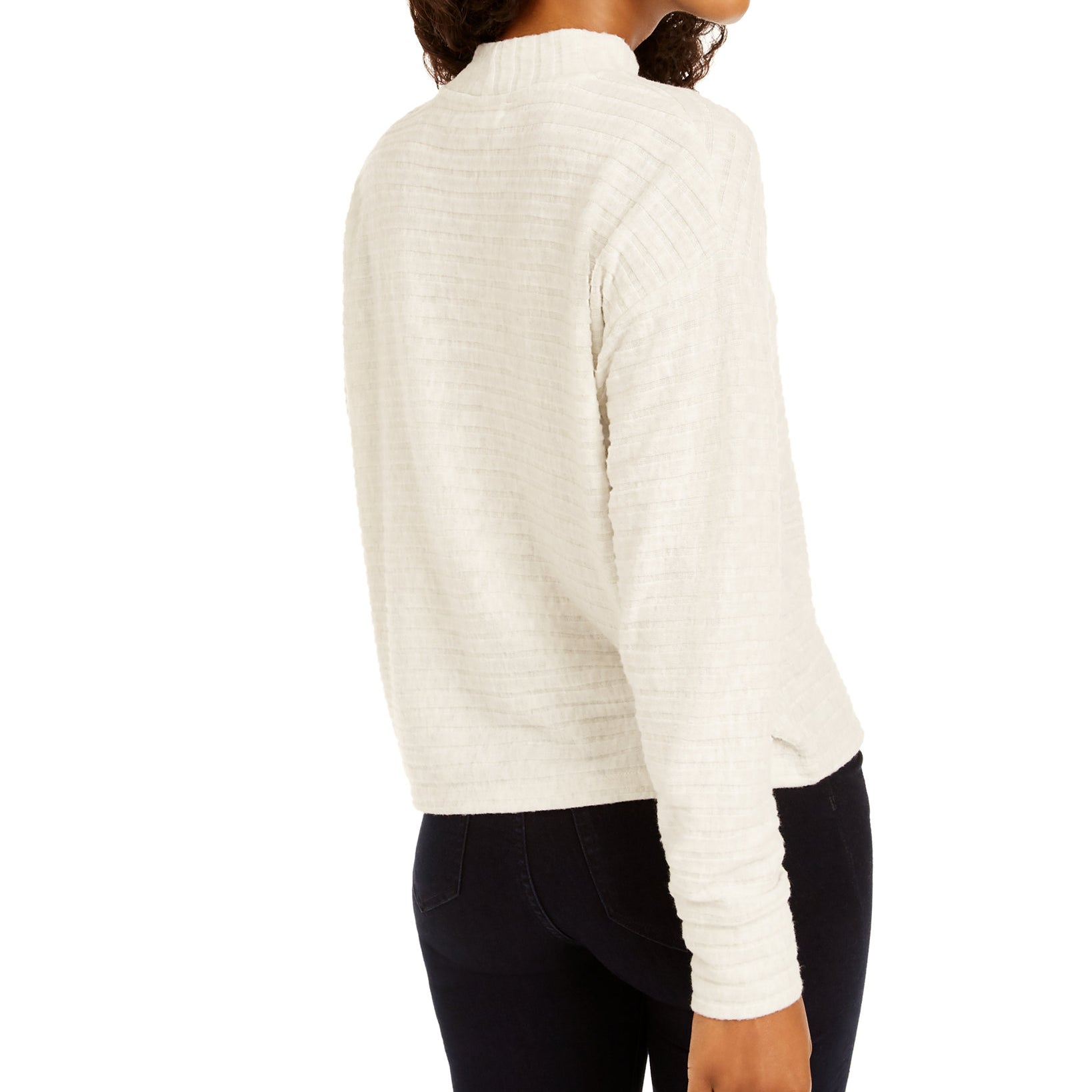 Hippie Rose Women Cozy Mock Neck Ribbed Top