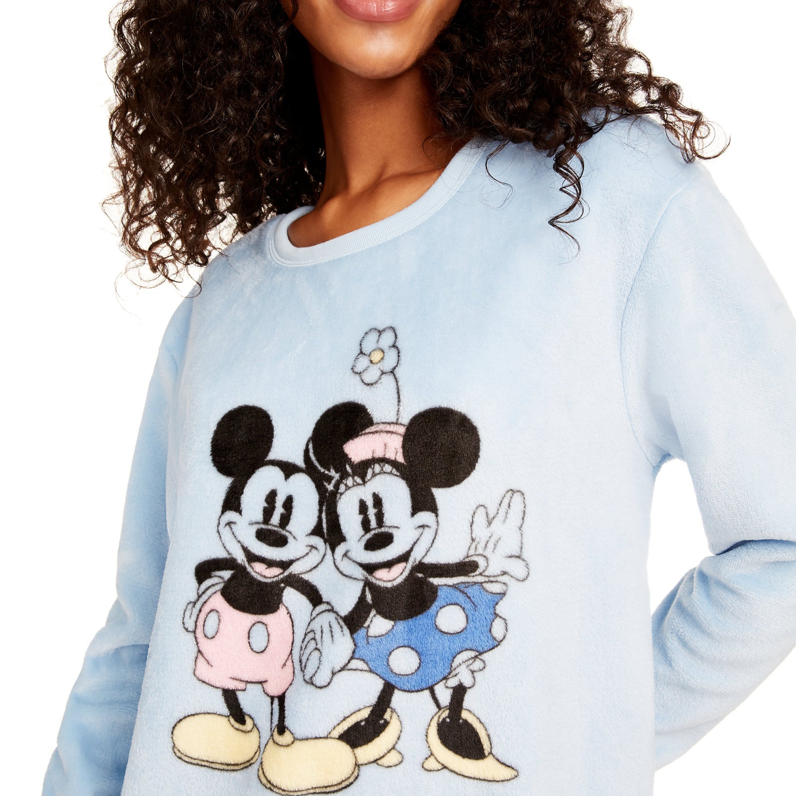 Disney Women Mickey & Minnie Plush Sweatshirt