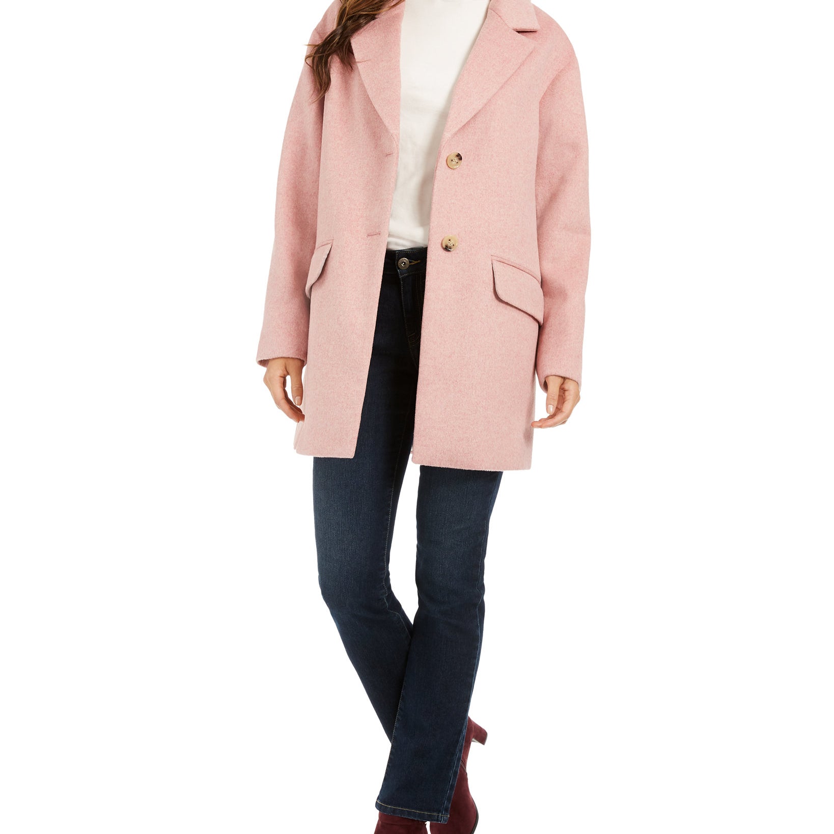 Charter Club Women Notched Collar Coat