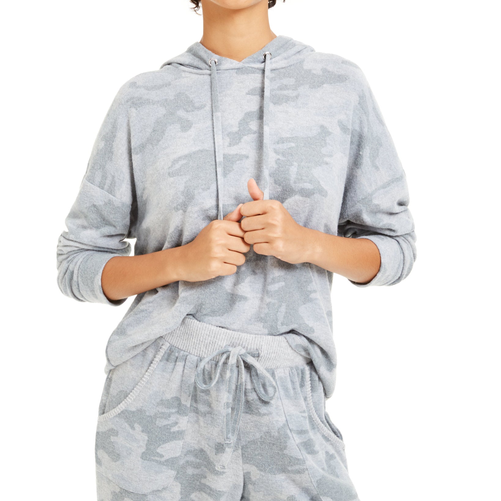 Hippie Rose Women Cozy Hoodie Camo