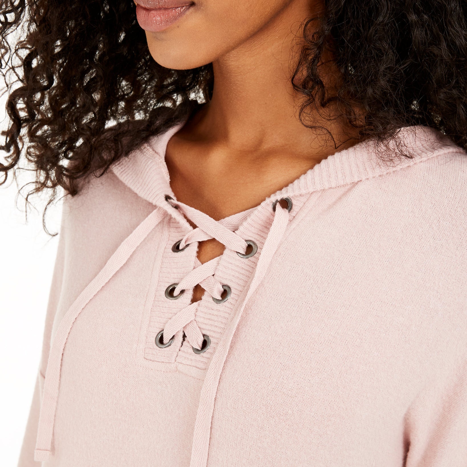 Hippie Rose Women Cozy Lace Up Hoodie