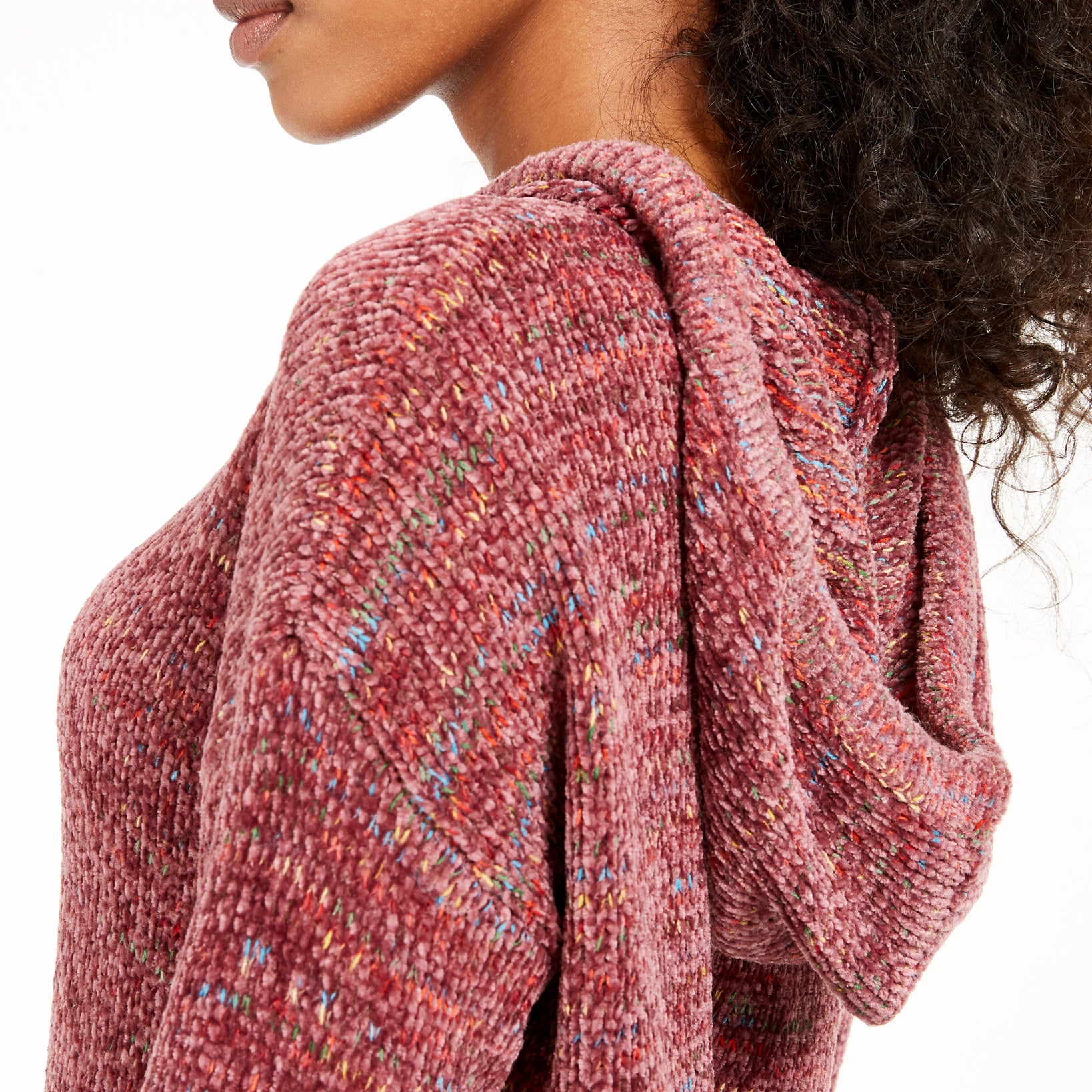 Hippie Rose Women Chenille Hoodie