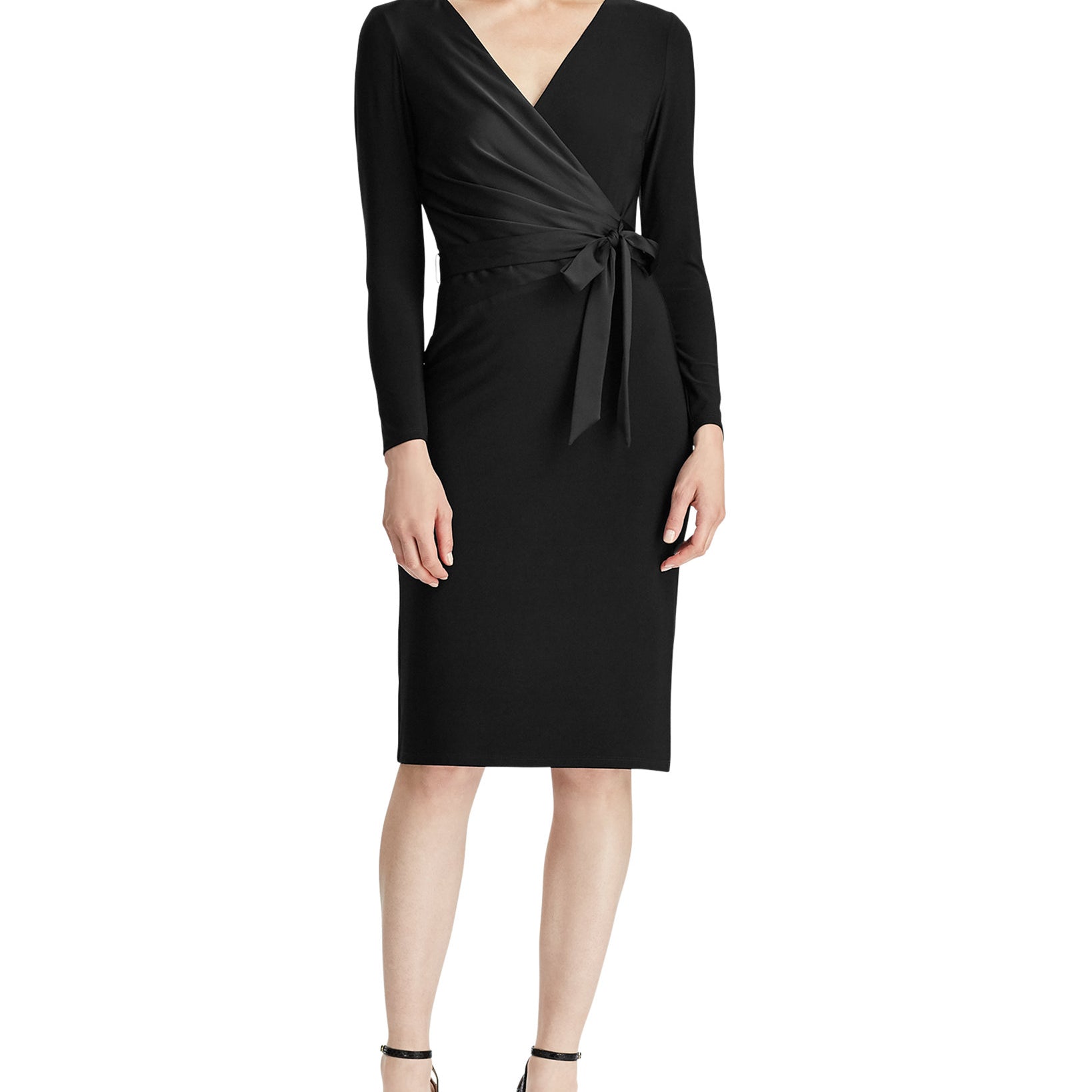 Lauren Ralph Lauren Women Bow Detail Dress Black