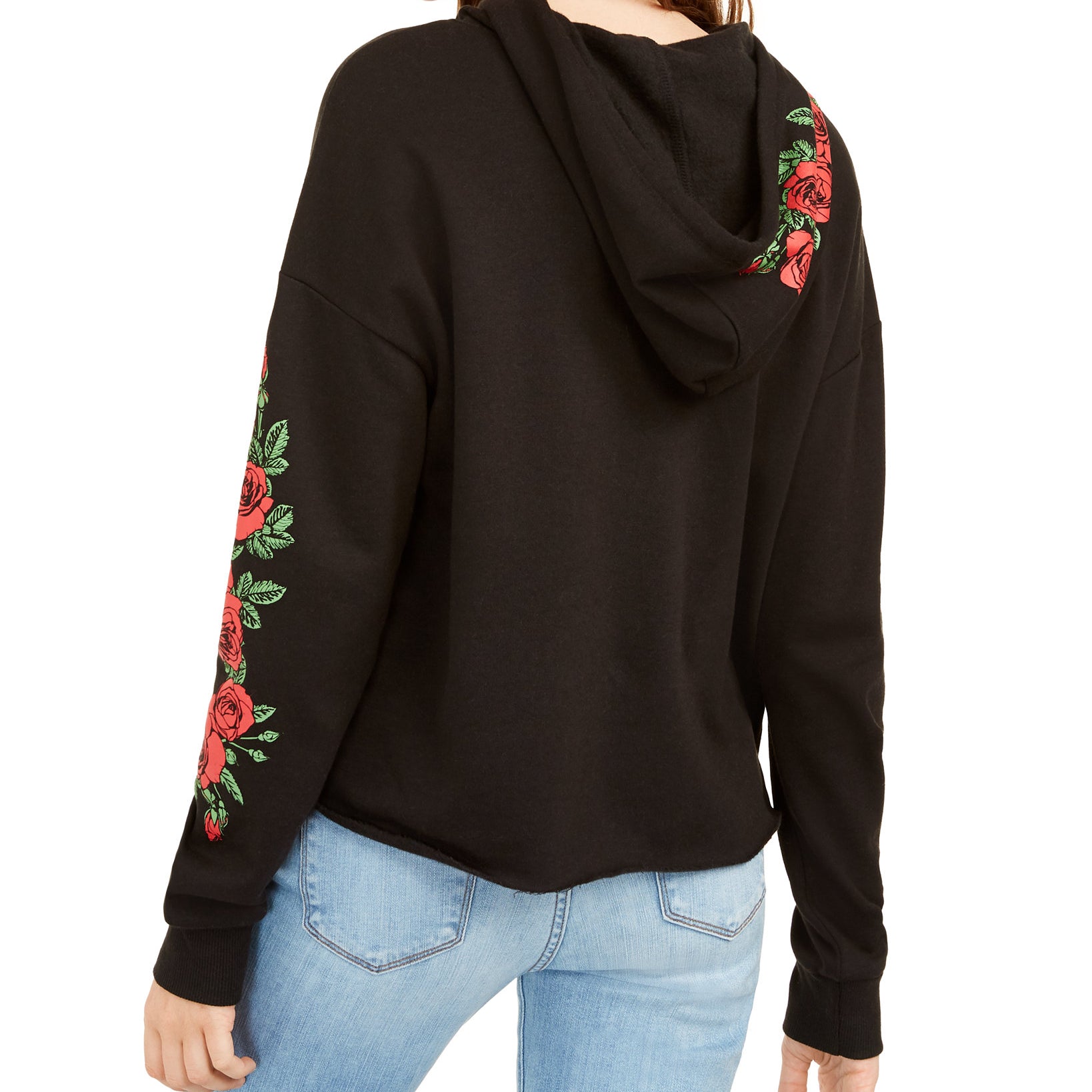 Rebellious One Women Rose Graphic Hoodie