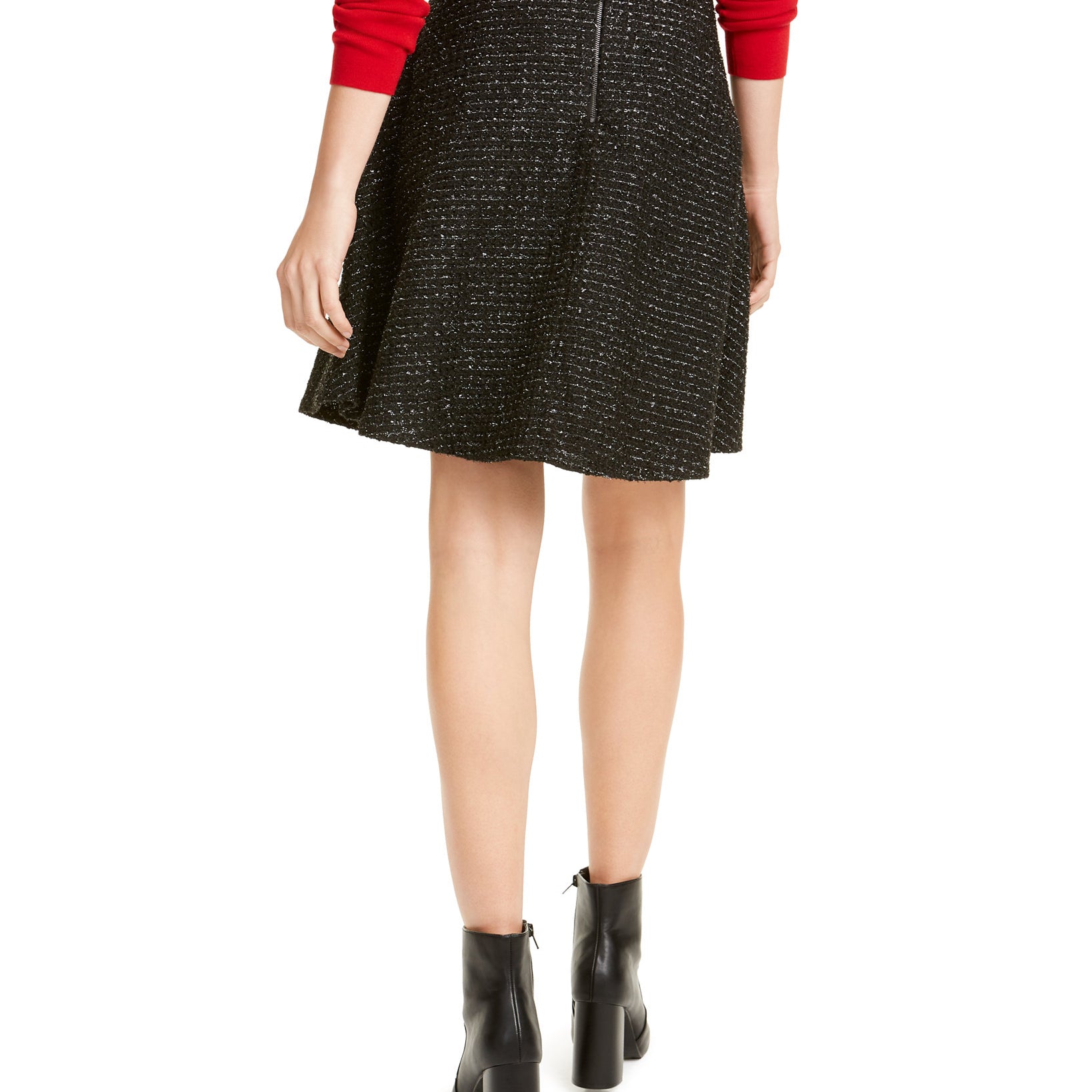 Maison Jules Women Tweed A Line Skirt