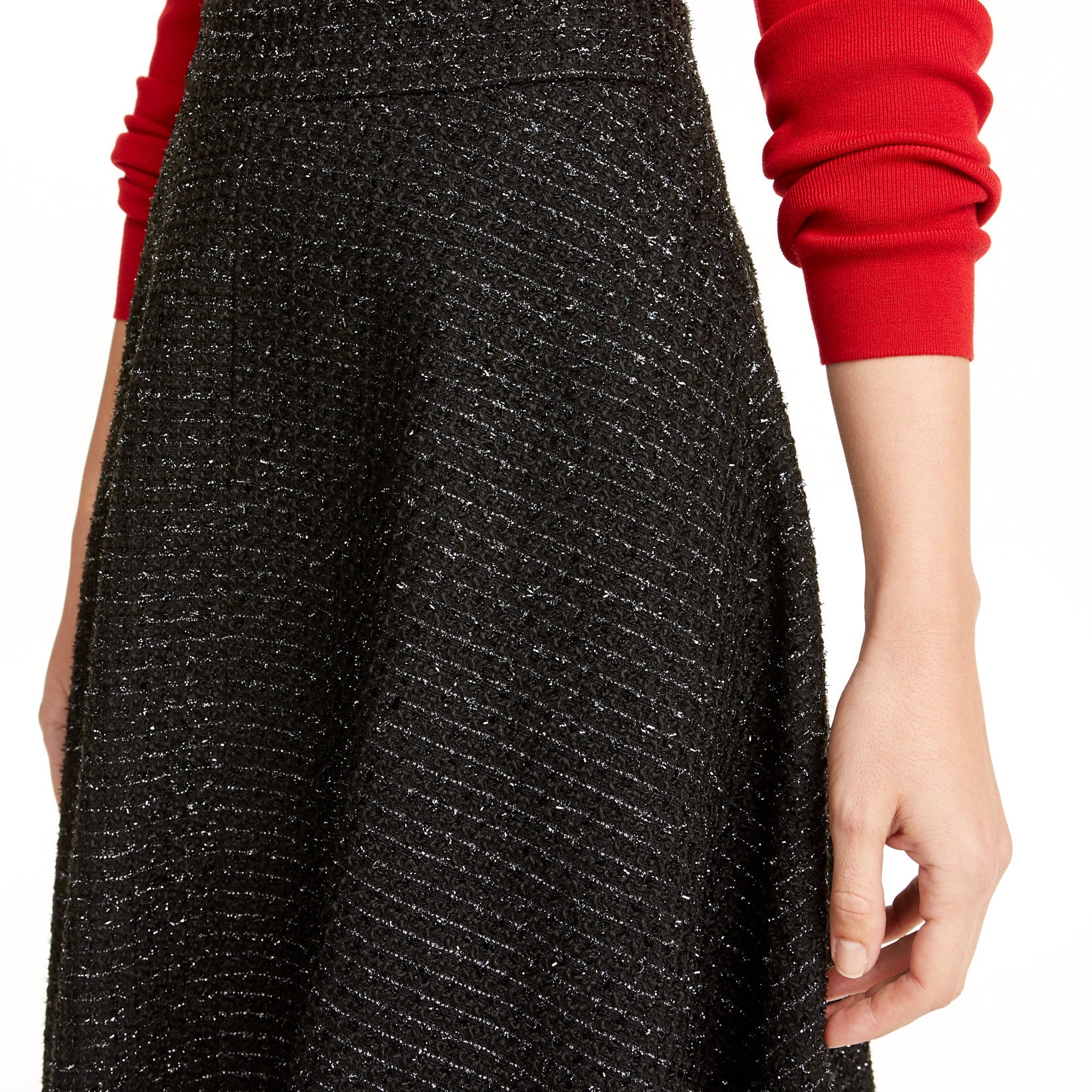 Maison Jules Women Tweed A Line Skirt